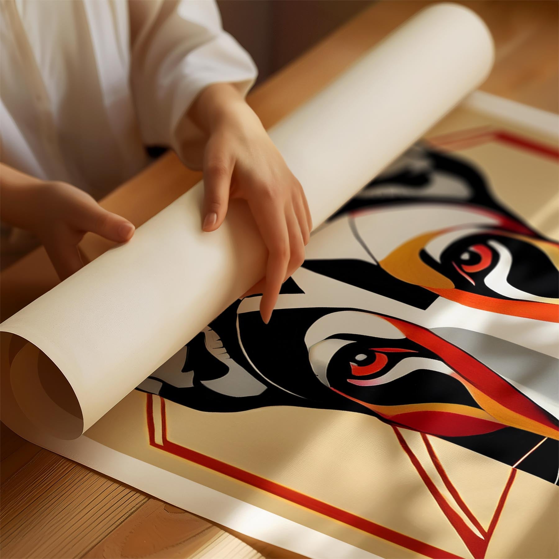 Doberman Geometric Orange Series image 1