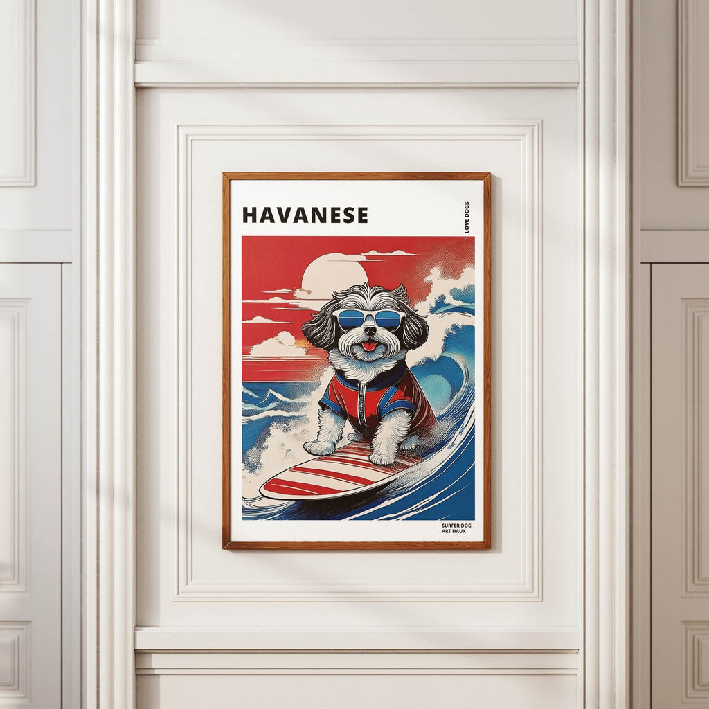Havanese Hokosai Surfer Dogs 1 image 2