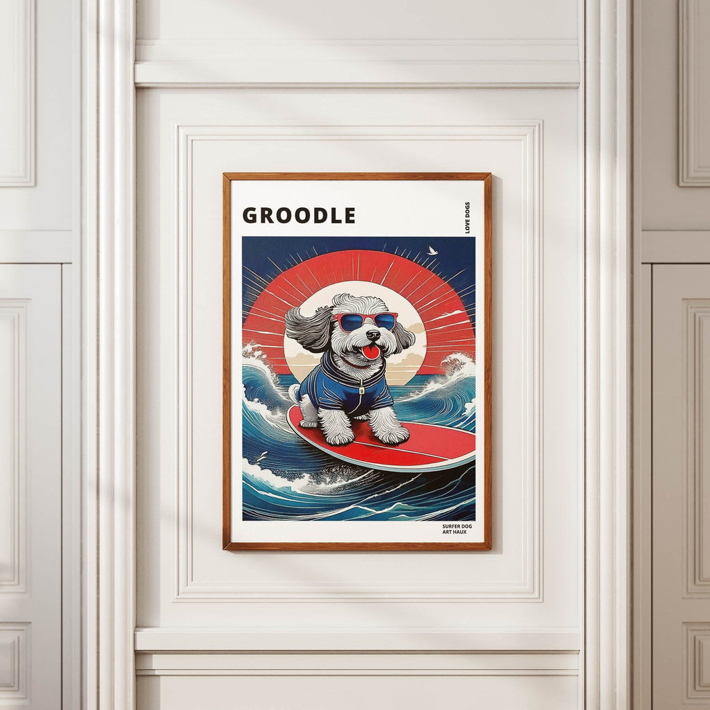 Groodle Hokosai Surfer Dogs 1 image 2