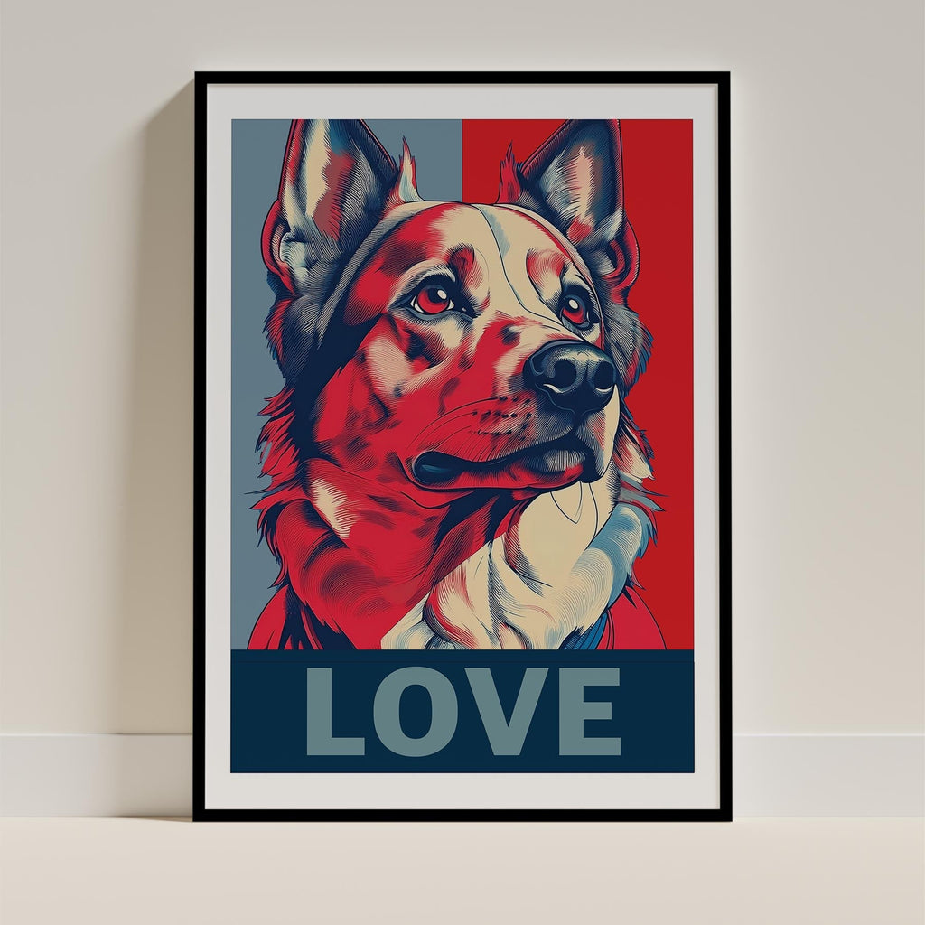 German Spitz LOVE Series Inspired by the Obama Poster image 0