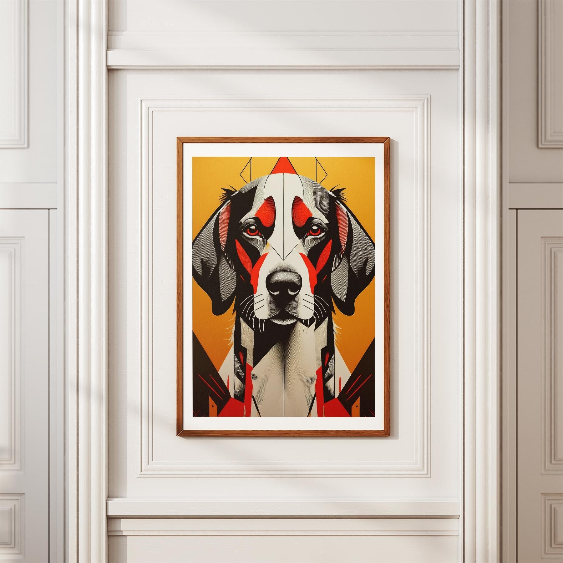 English Setter Geometric Orange Series image 3