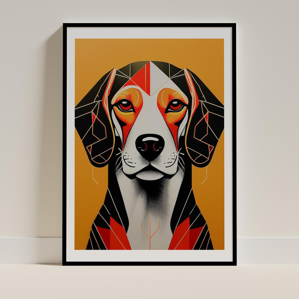 Beagle Geometric Orange Series image 0