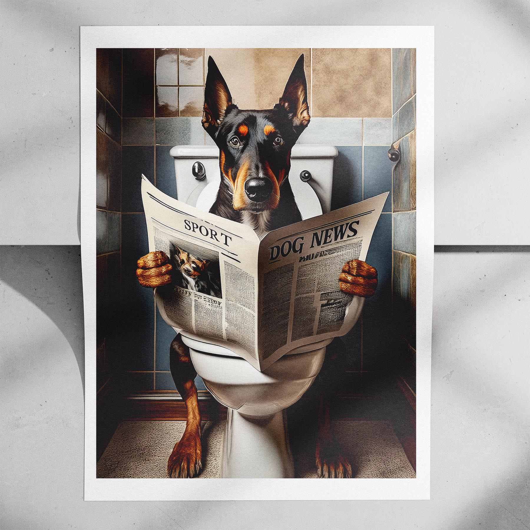 Dobermann Toilet Humour Dog Series 1 image 7