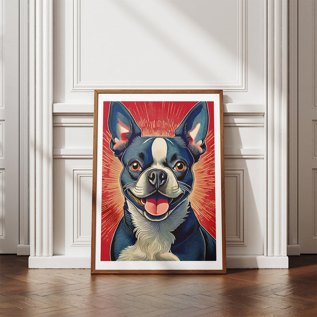 Boston Terrier Hokusai Japanese Inspired Dog Series image 4