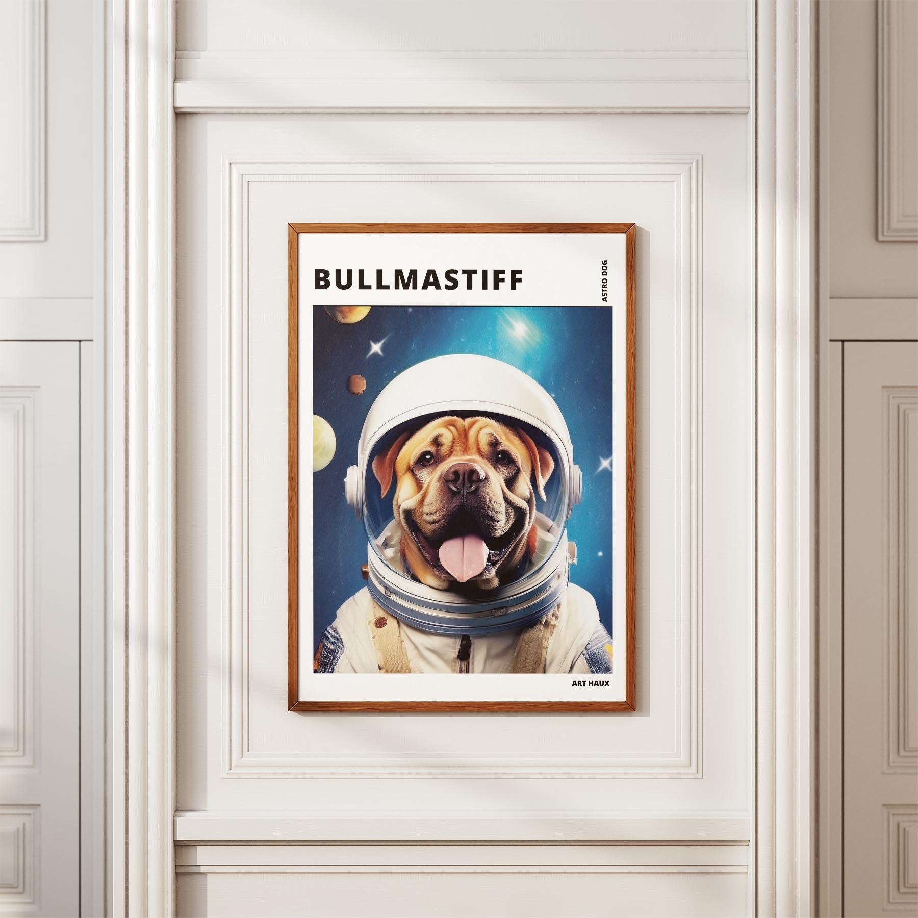 Bullmastiff Astronaut Dog Series with Text Astro Dog image 3