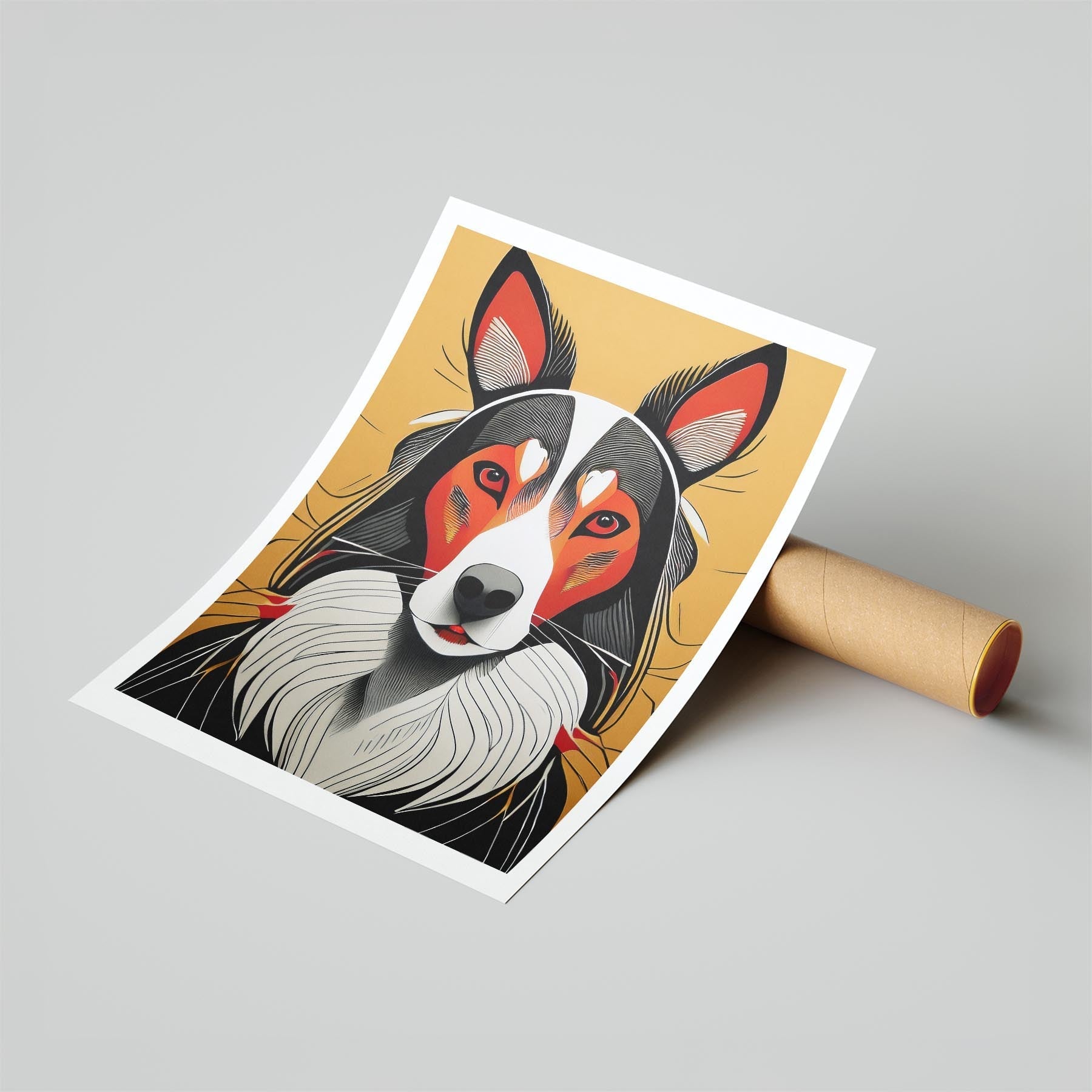 Rough Smooth Collie Geometric Orange Series image 6