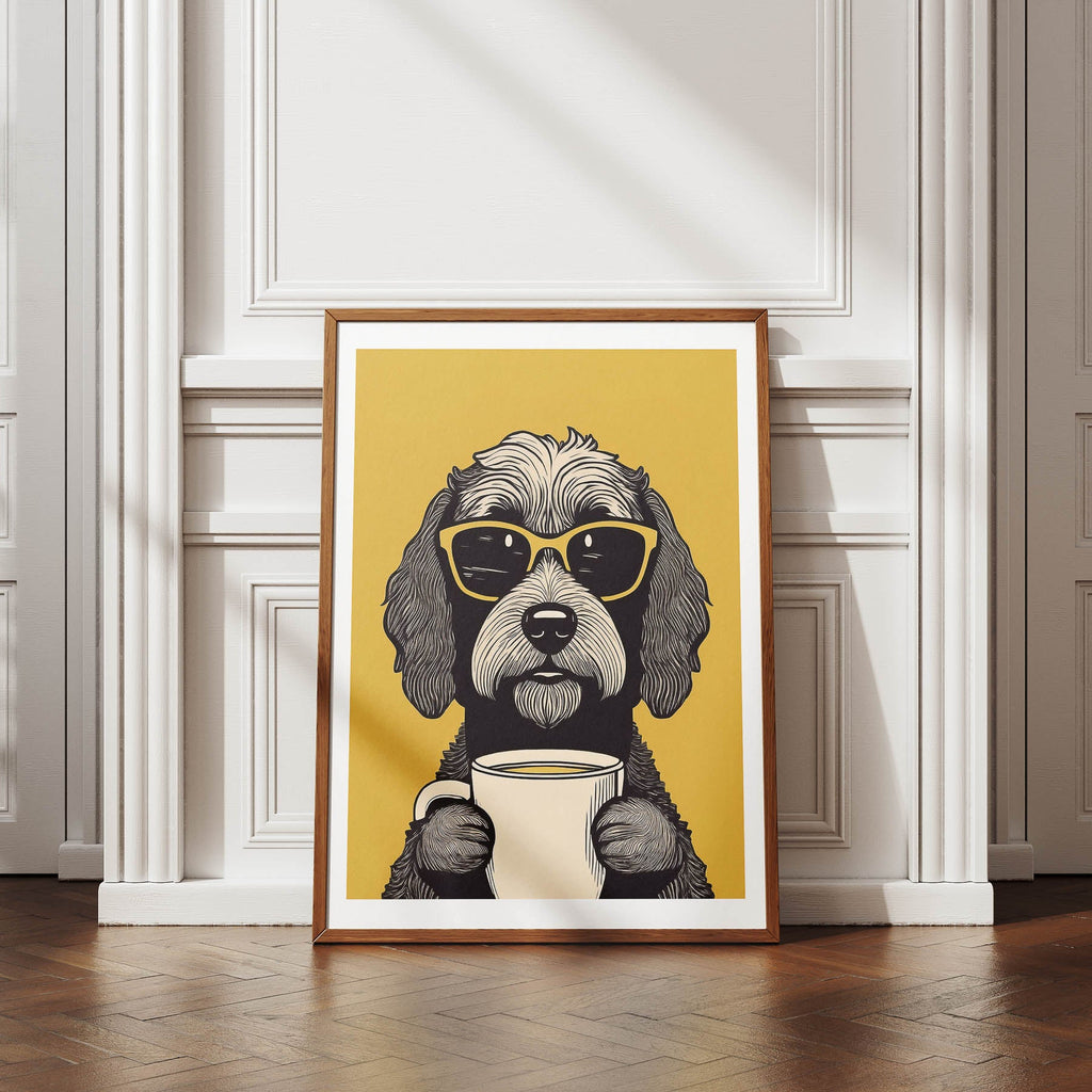 Schnoodle Chillin Coffee Dog image 4