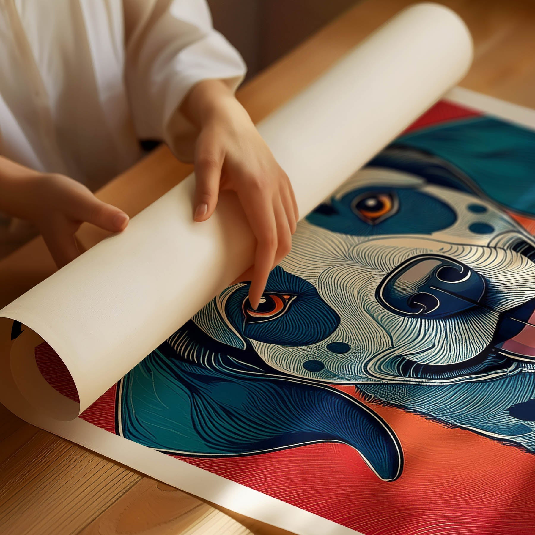 Dalmatian Hokusai Japanese Inspired Dog Series with Text image 1