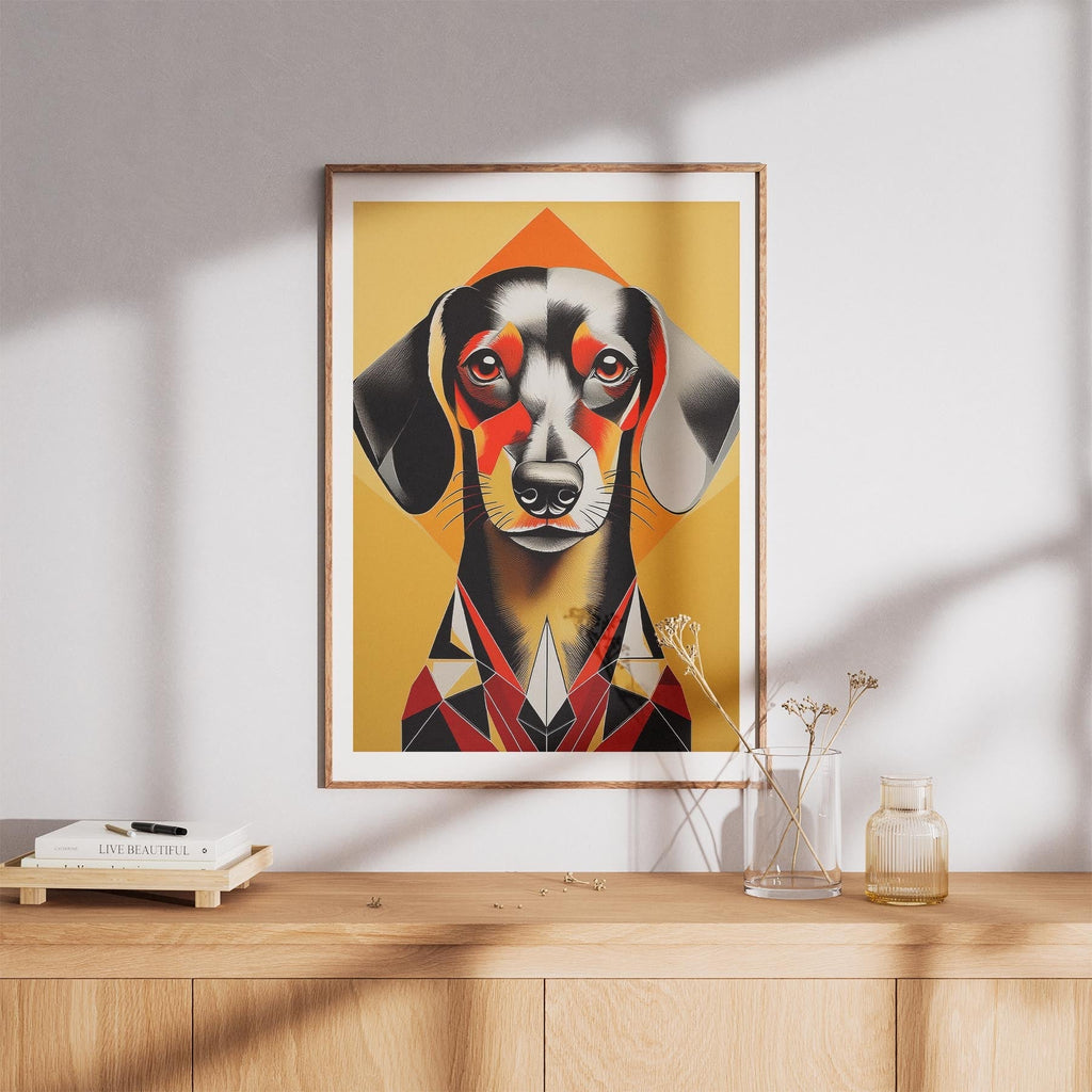 Dachshund Geometric Orange Series image 8