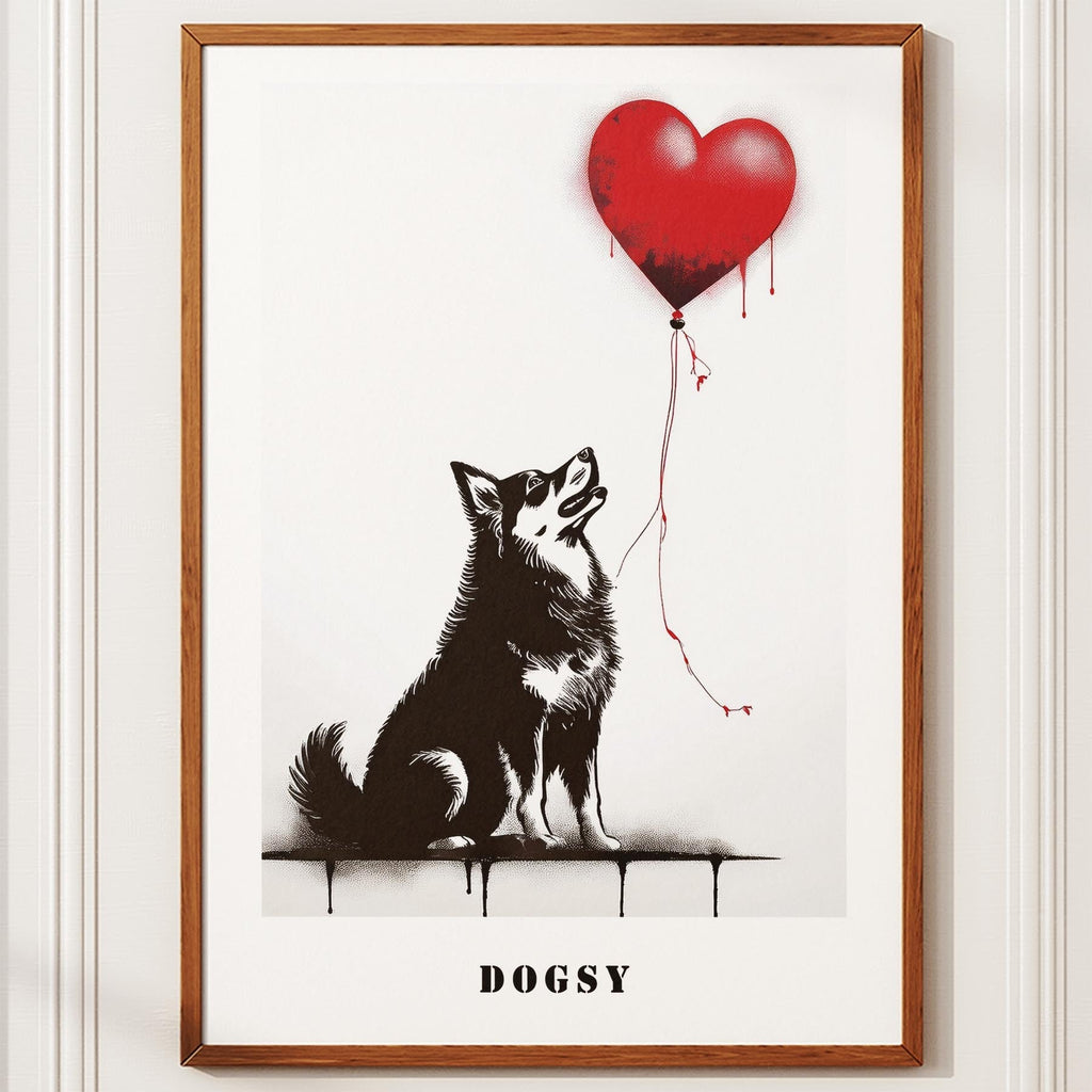 Finnish Lapphund DOGSY Series inspired by the Art of Banksy with text Dogsy image 10