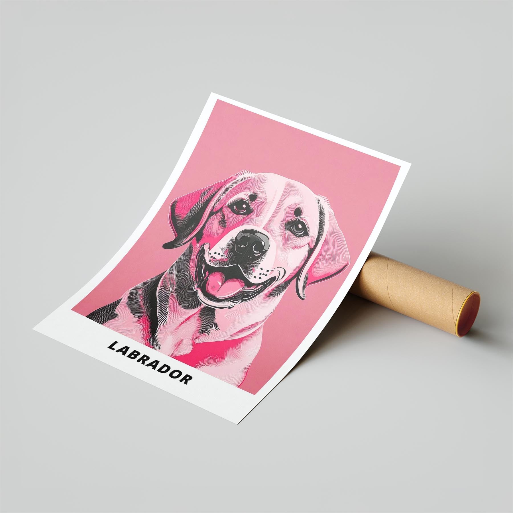 Labrador Retriever Pink and Black Dog Series 2 image 6