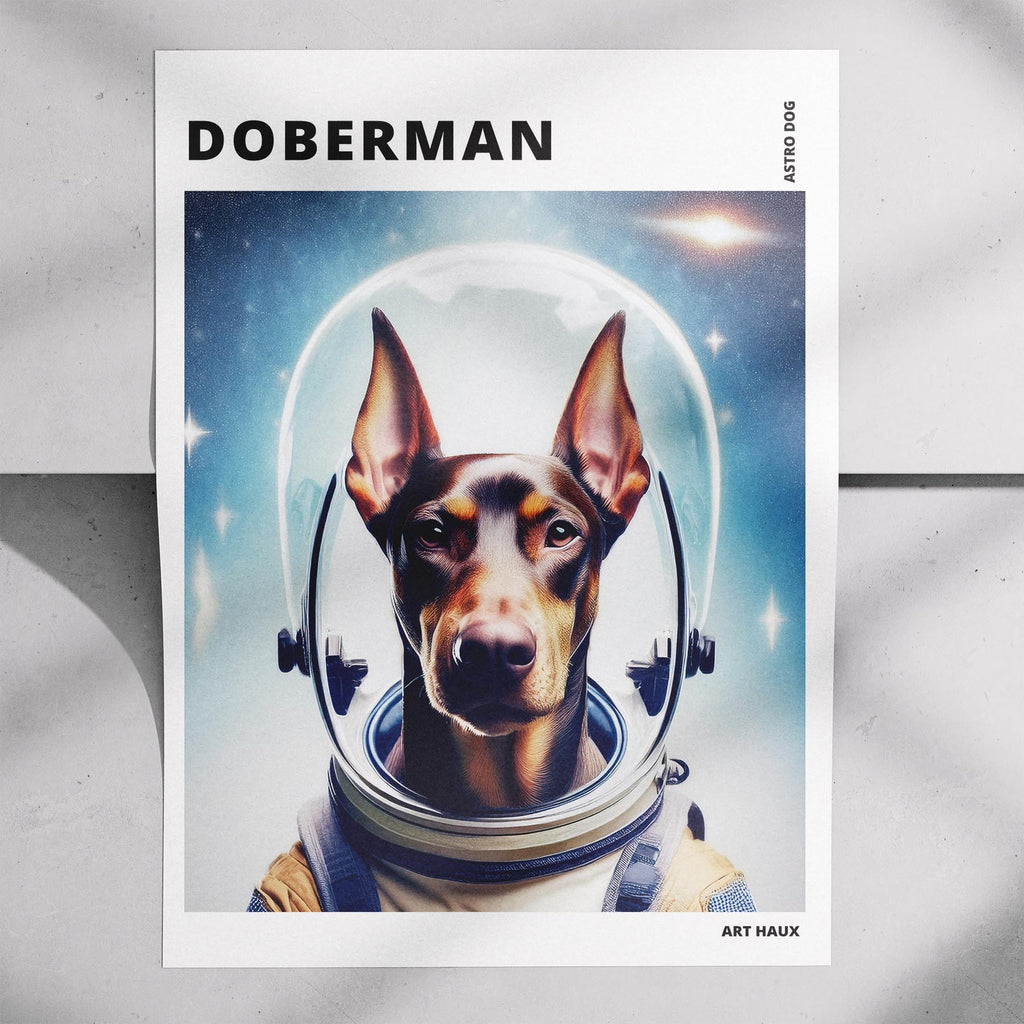 Doberman Astronaut Dog Series with Text Astro Dog image 7