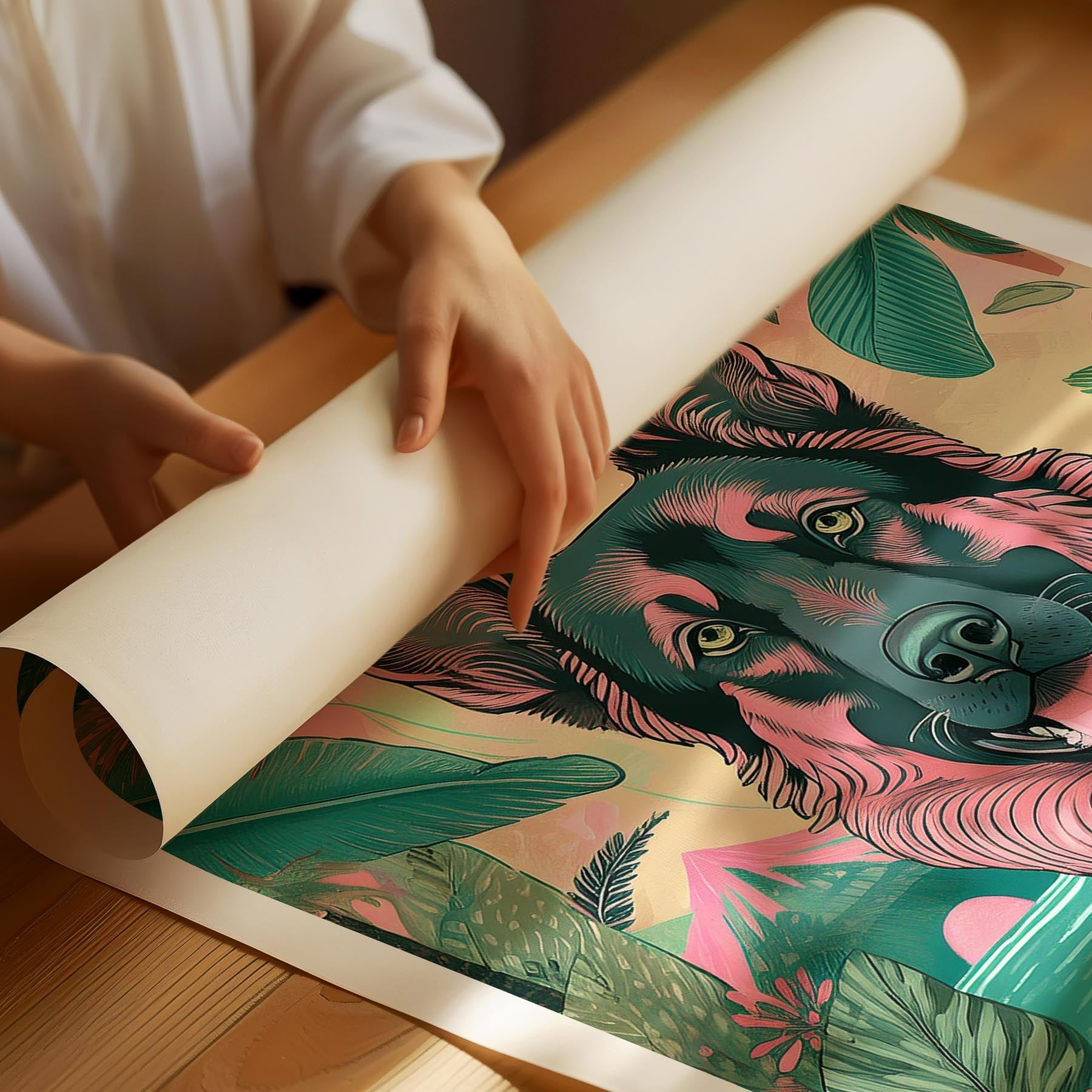 German Shepherd Flowery Dog image 1