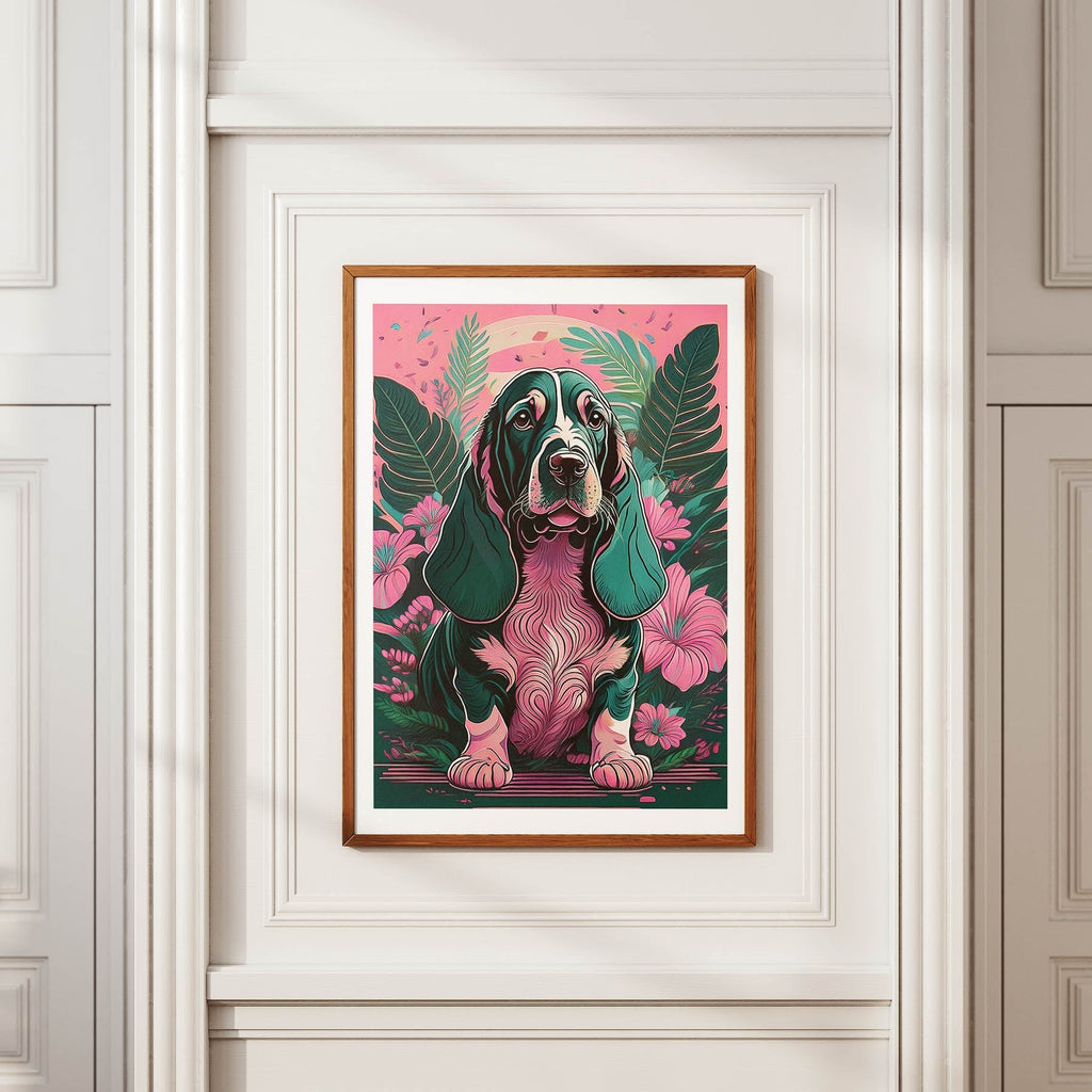 Basset Hound Flowery Dog image 3
