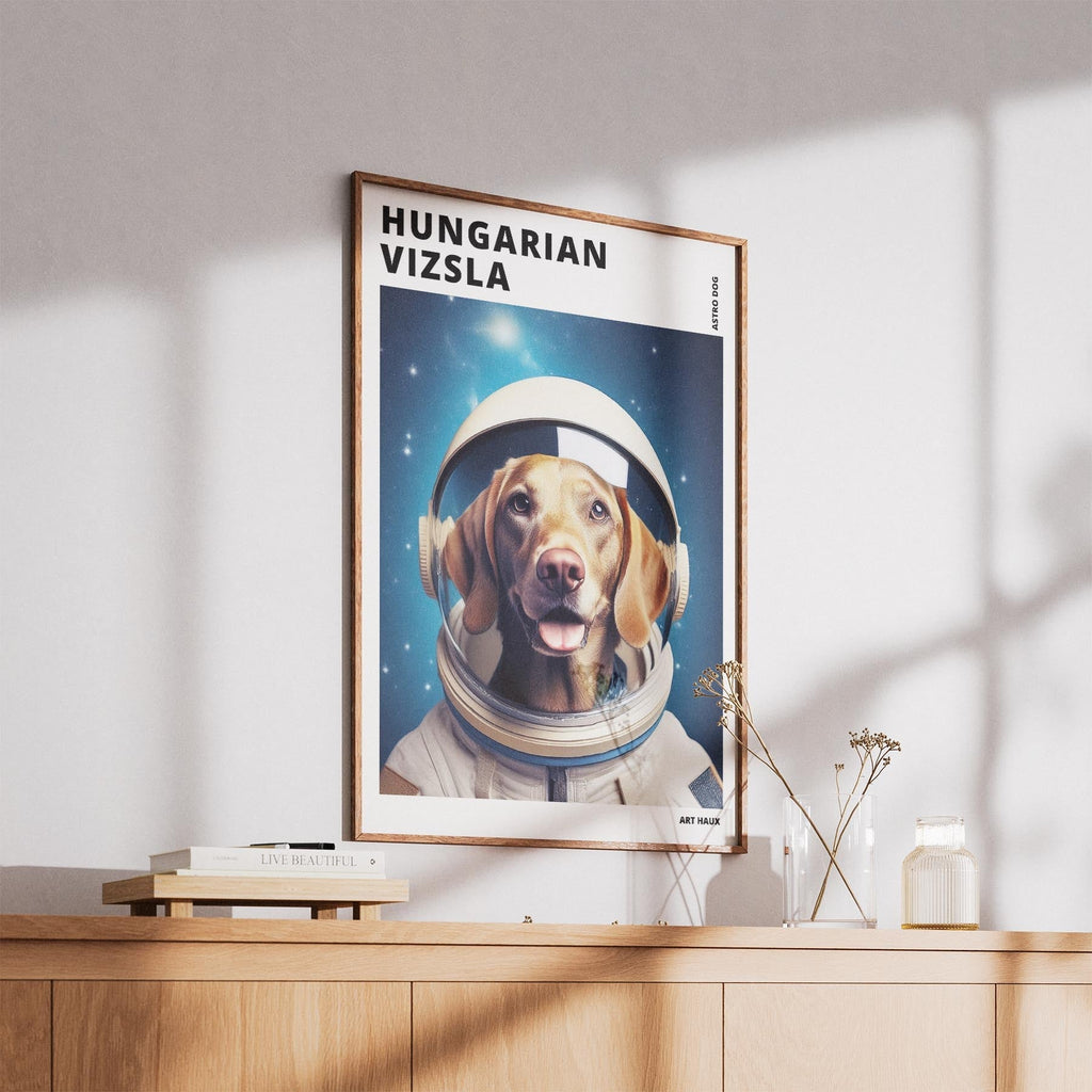 Hungarian Vizsla Astronaut Dog Series with Text Astro Dog image 5