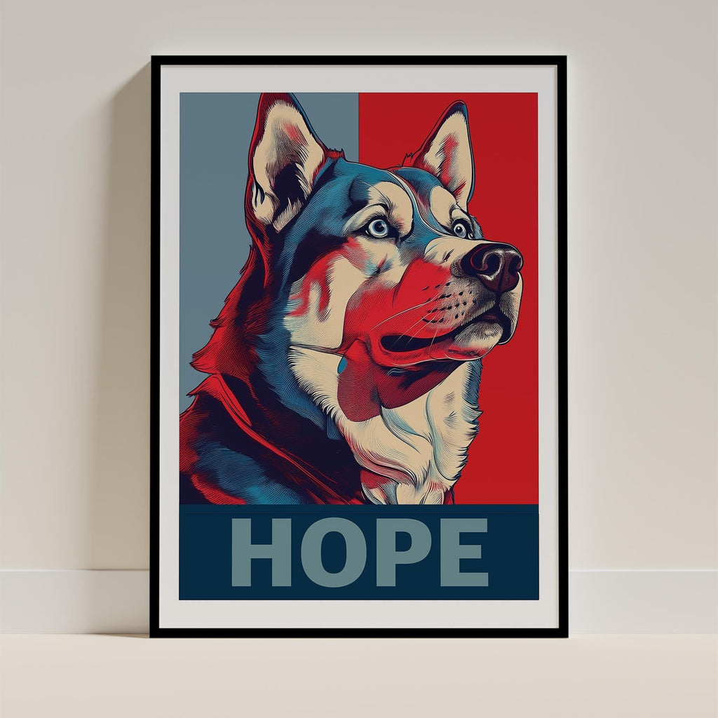 Siberian Husky HOPE Series Inspired by the Obama Poster image 0