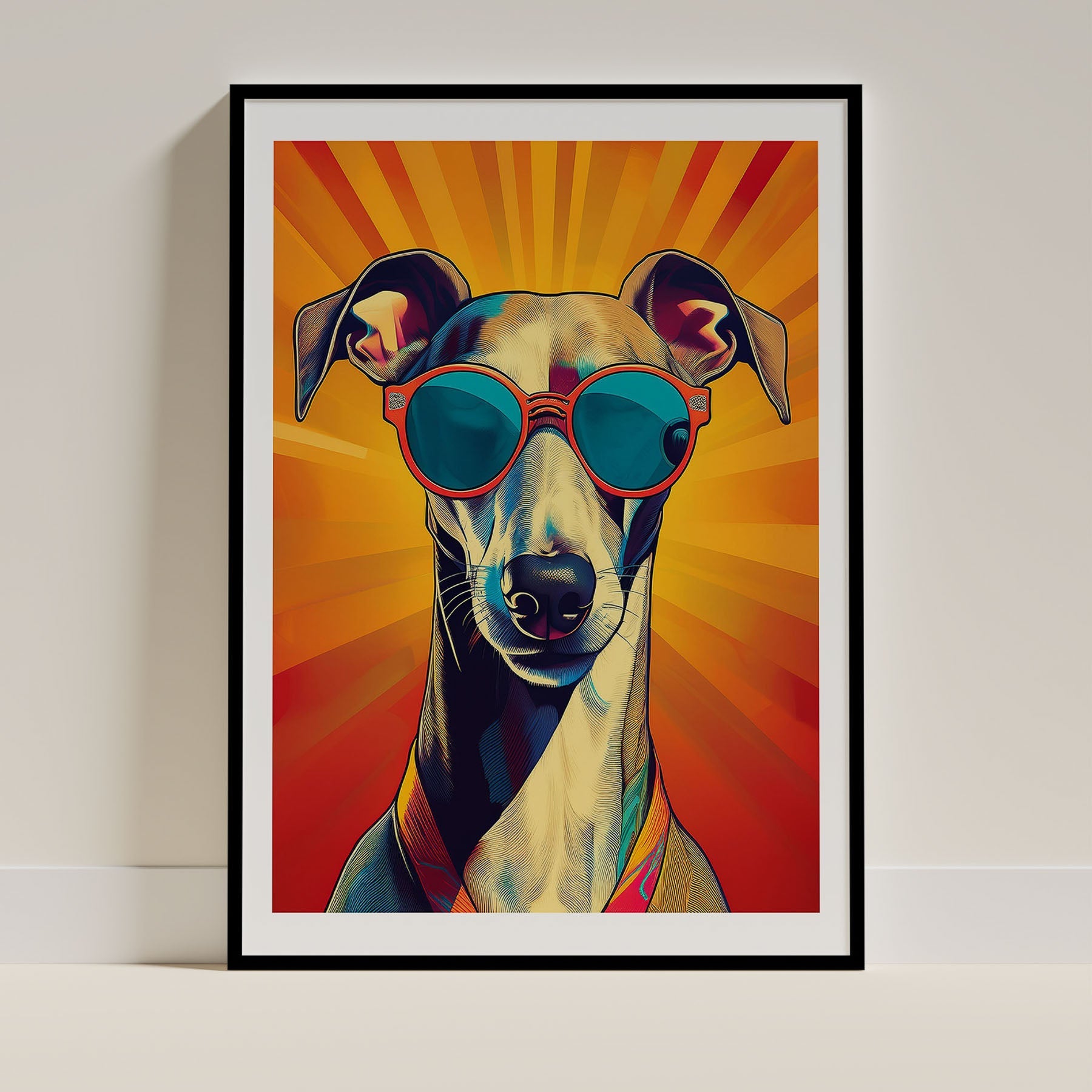 Grayhound In Colourful Sunnies 1 image 0