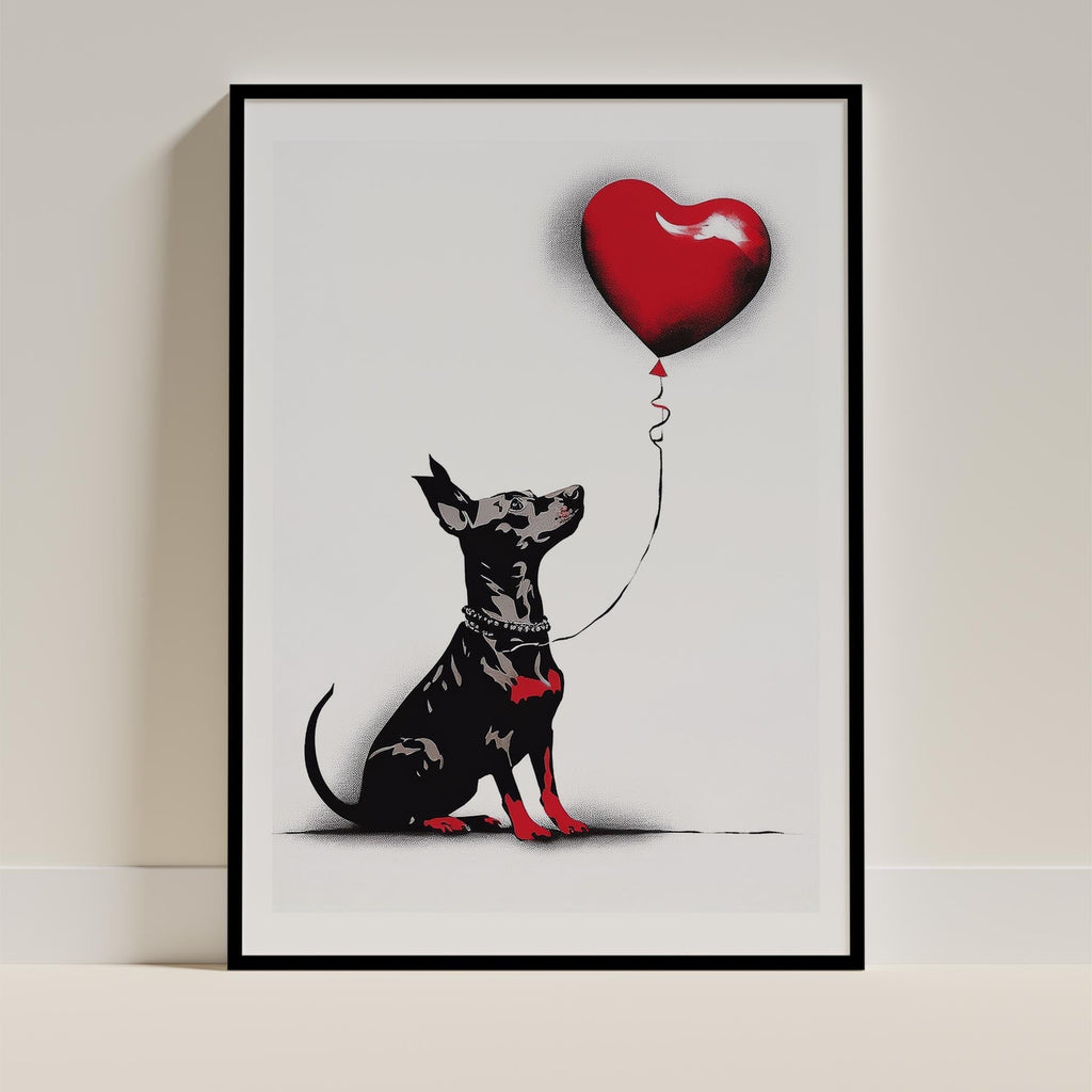Miniature Pinscher DOGSY Series inspired by the Art of Banksy image 11