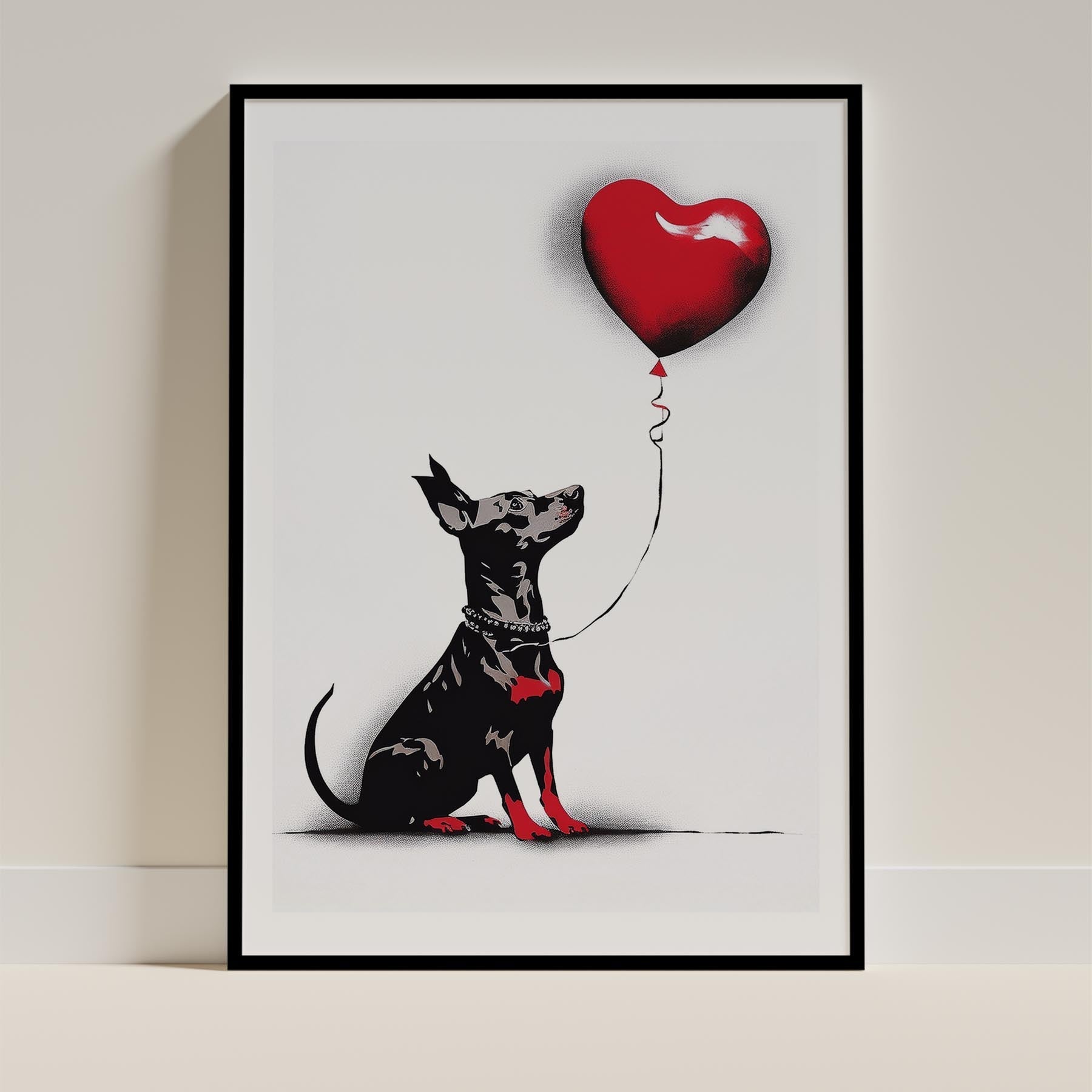 Miniature Pinscher DOGSY Series inspired by the Art of Banksy image 11