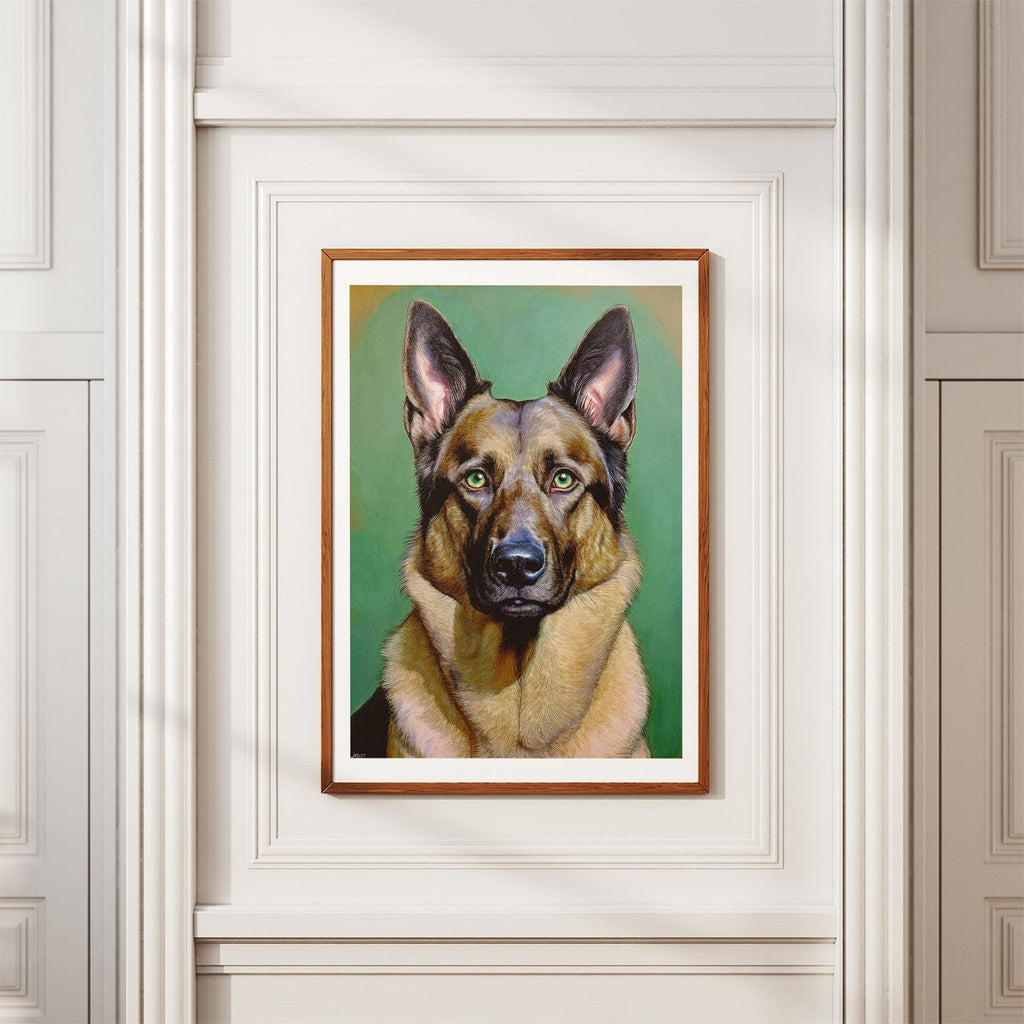 German Shepherd Green Painted Series image 3