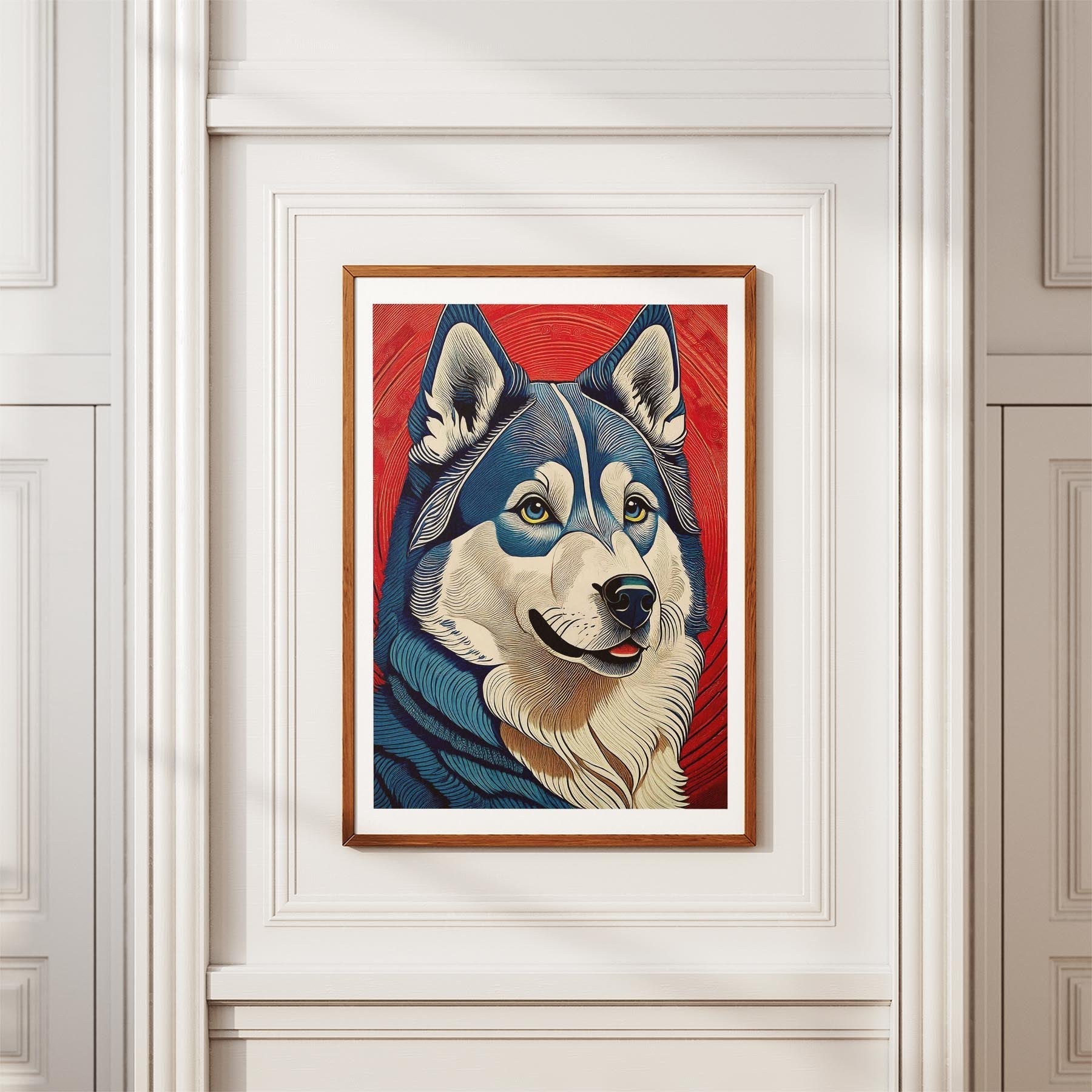 Siberian Husky Hokusai Japanese Inspired Dog Series image 3