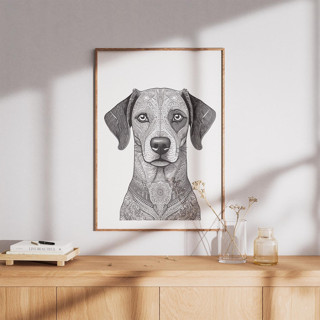 Dalmatian Mandala Black and White Dog Series image 8