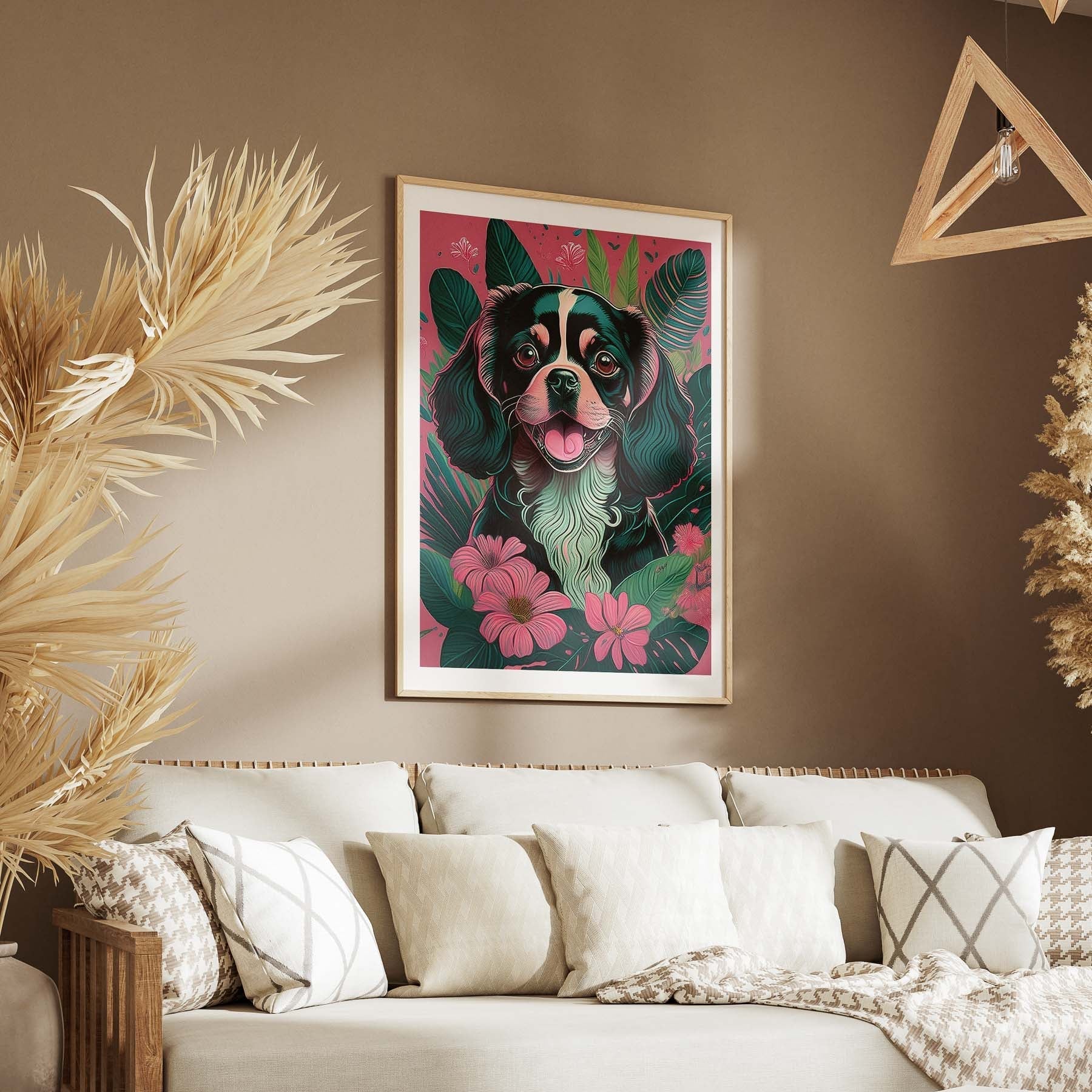 King Charles Spaniel Flowery Dog image 5