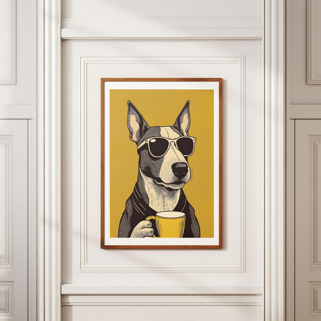 Bullterrier Chillin Coffee Dog image 2