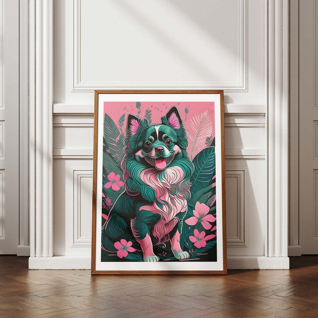 German Spitz Flowery Dog image 4