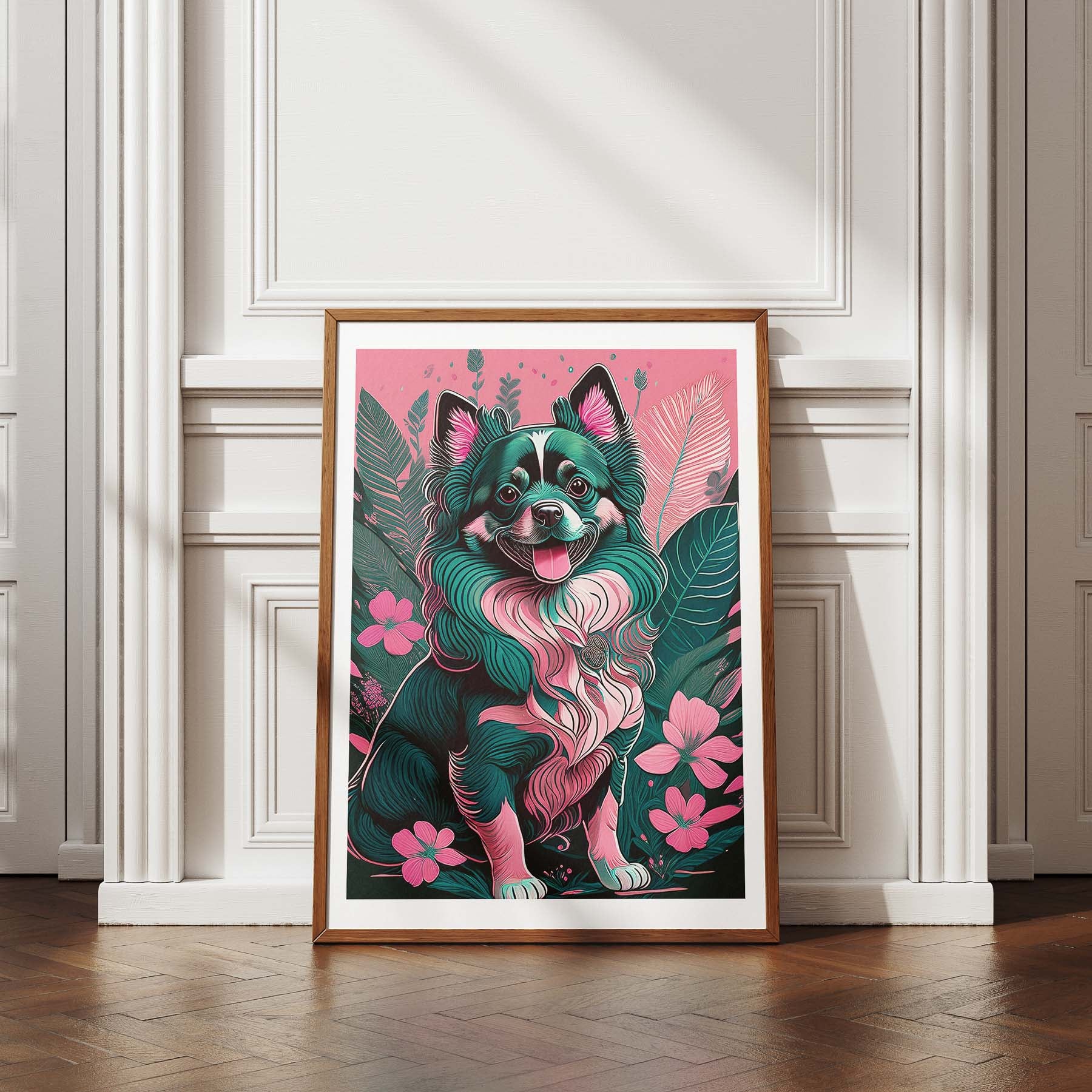 German Spitz Flowery Dog image 4