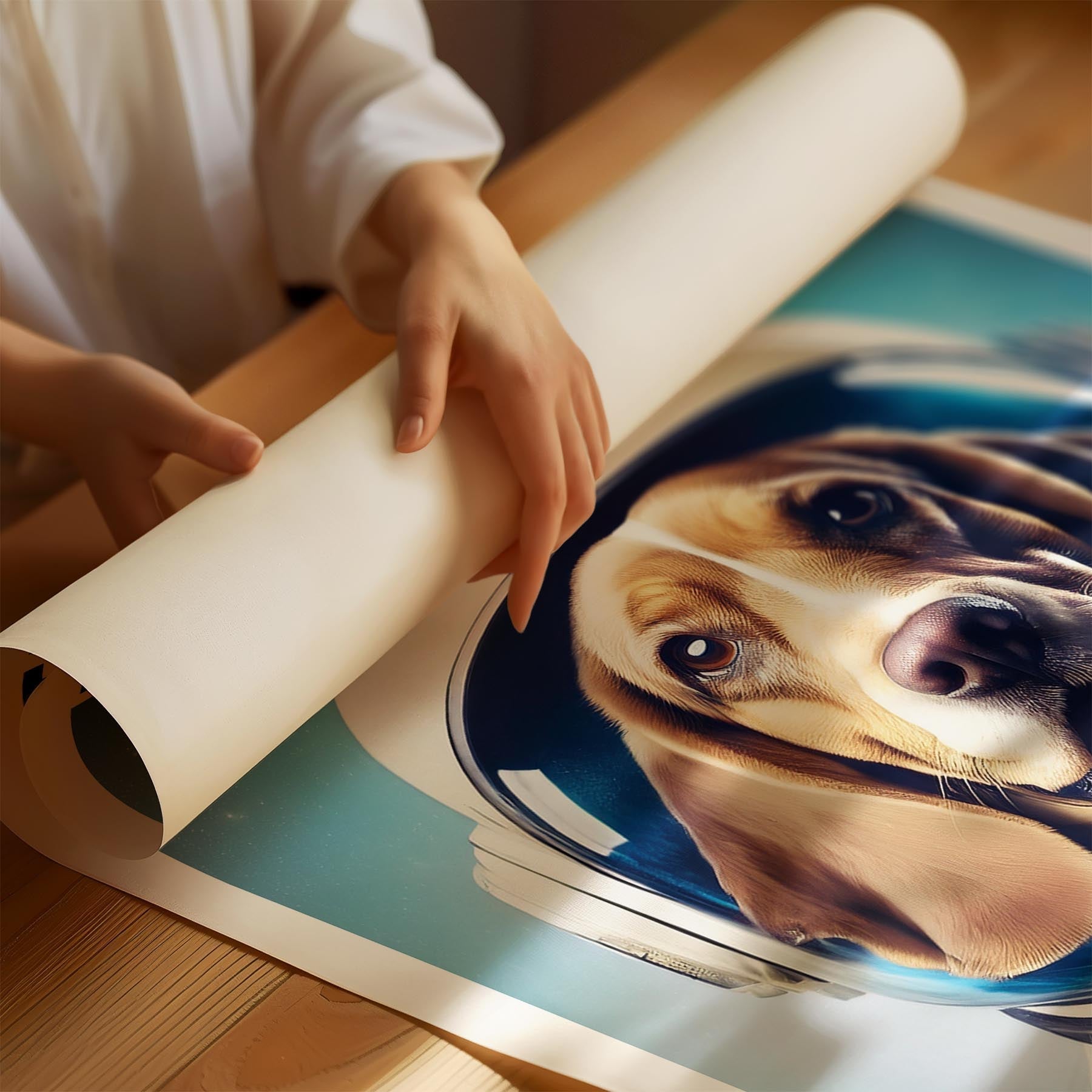 Basset Hound Astronaut Dog Series with Text Astro Dog image 1