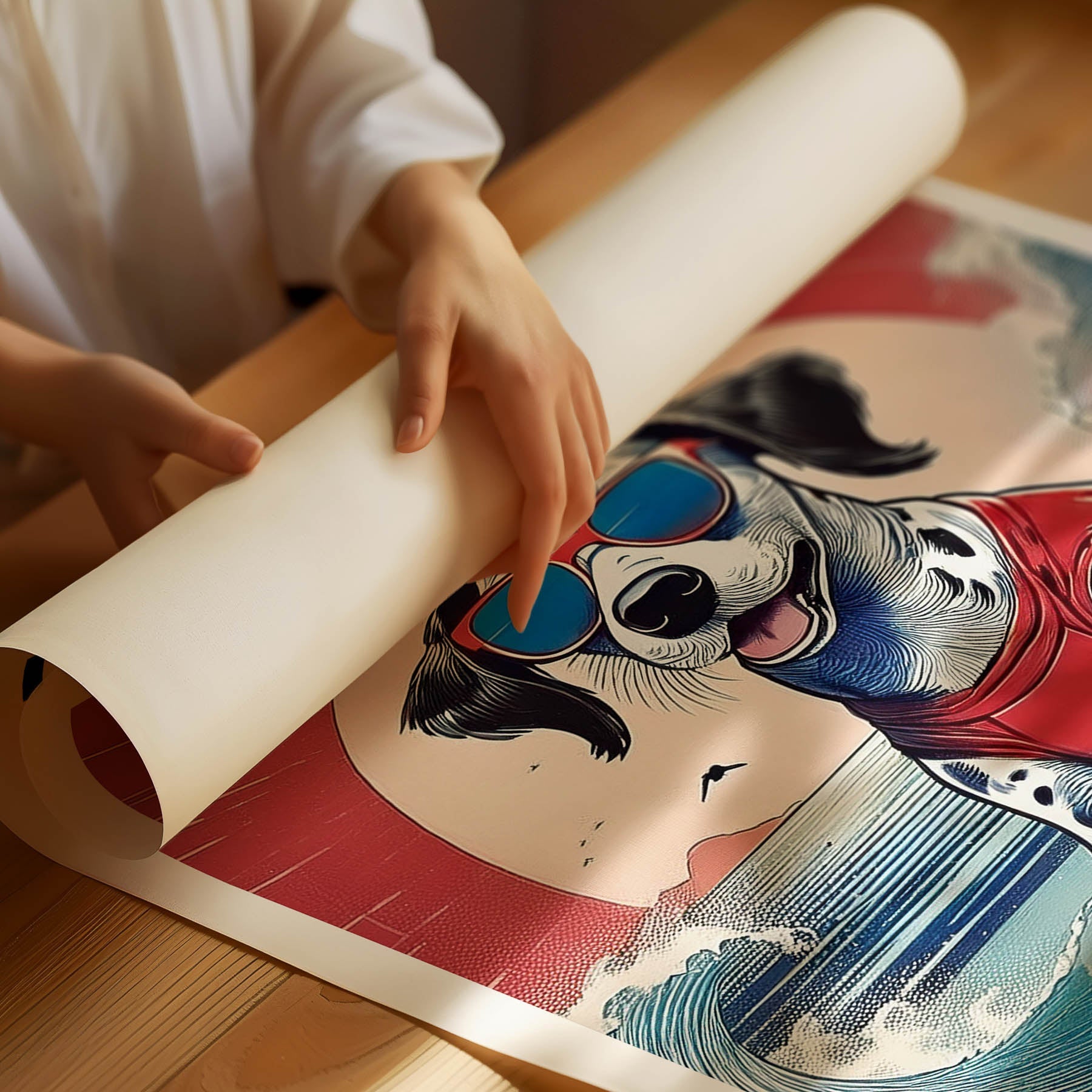 Dalmatian Hokosai Surfer Dogs 1 image 3