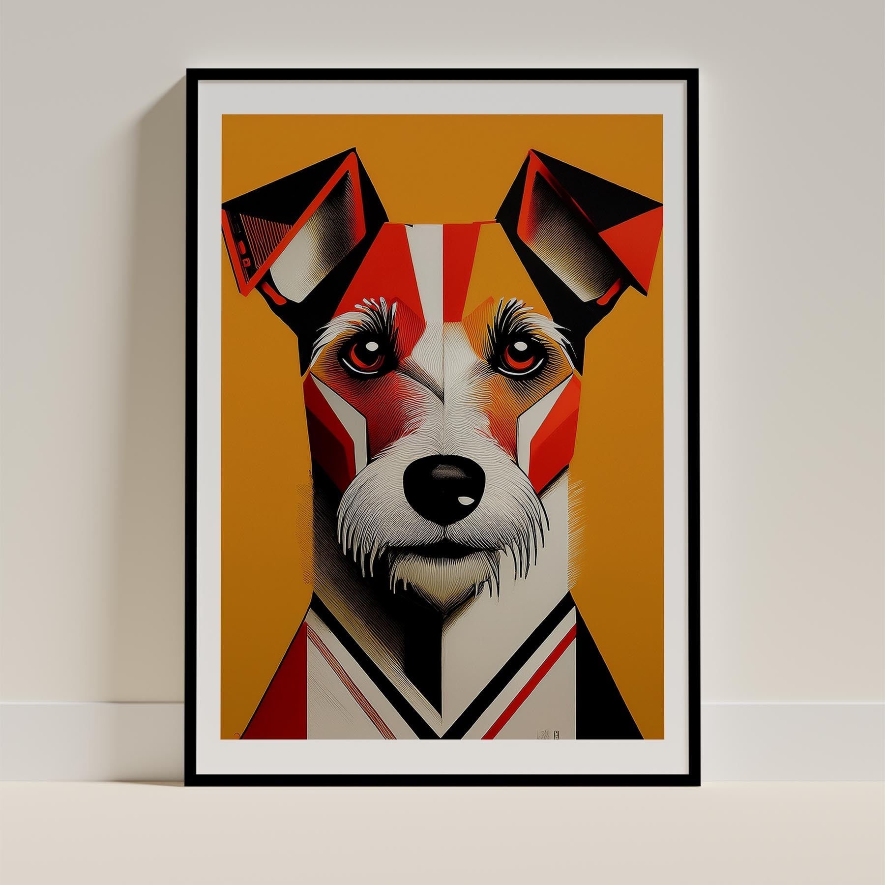 Fox Terrier Geometric Orange Series image 0