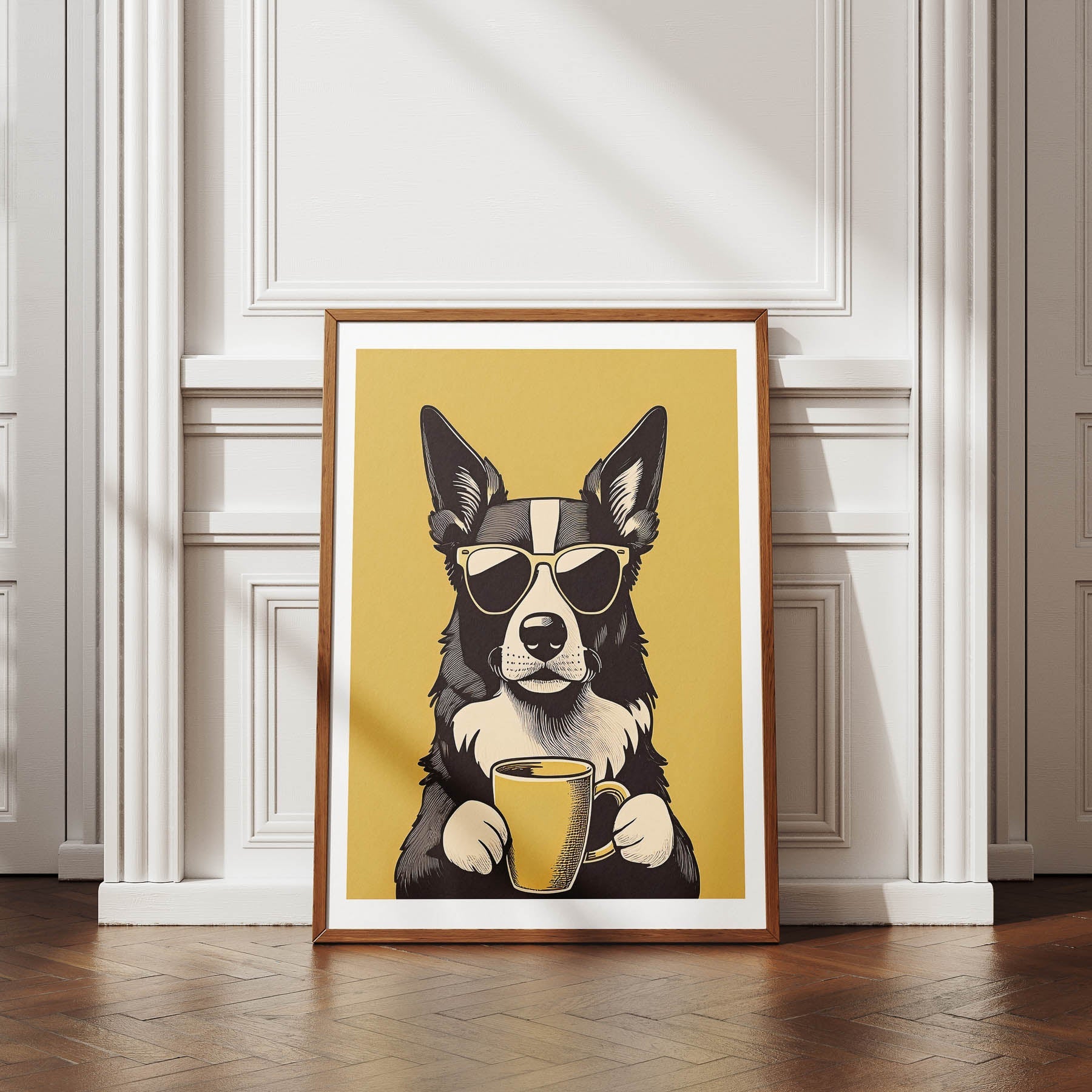 Border Collie Chillin Coffee Dog image 4