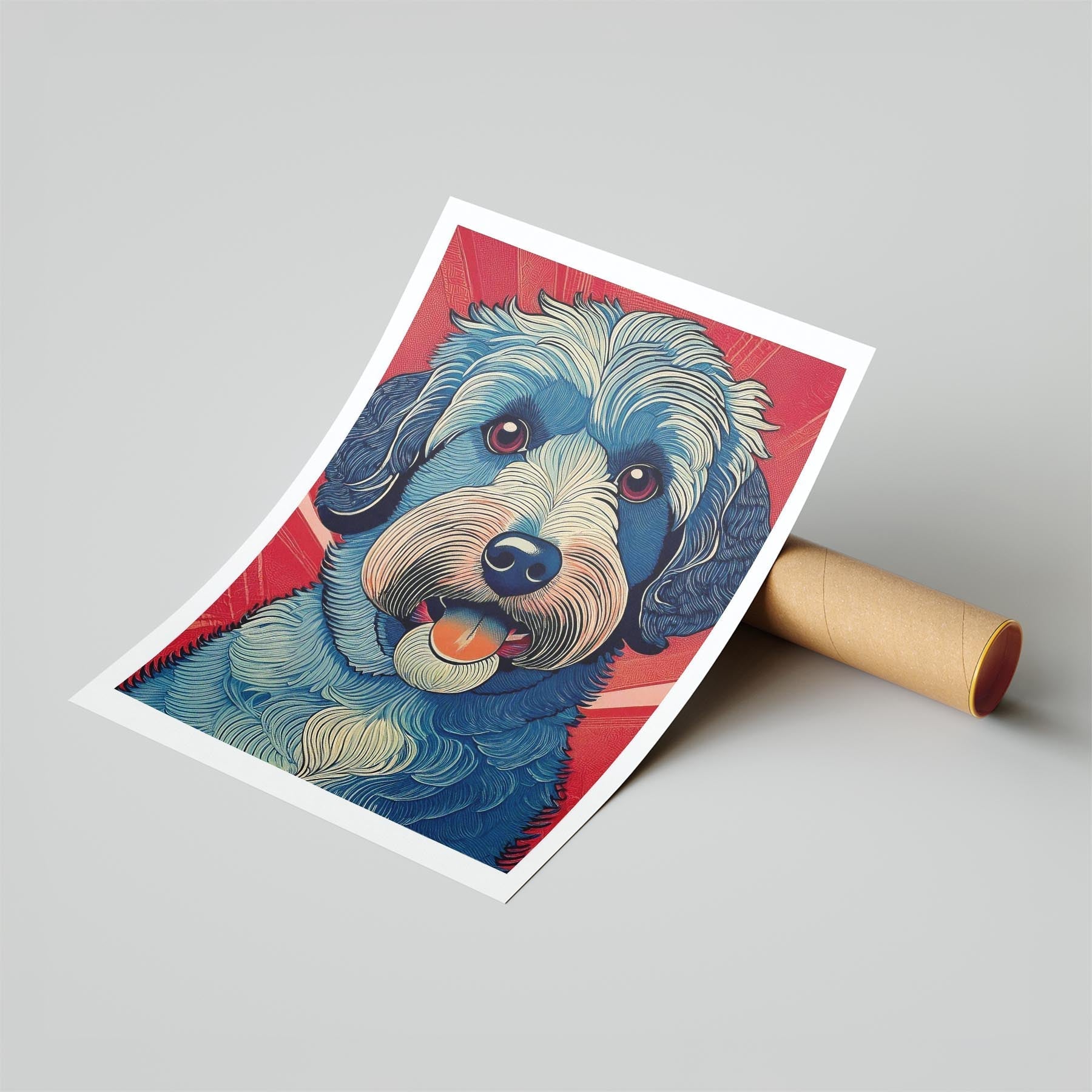 Groodle Hokusai Japanese Inspired Dog Series 1 image 6