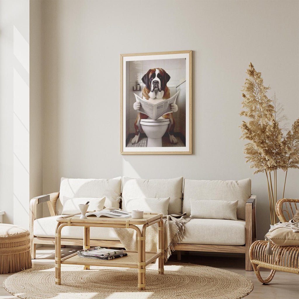 Saint Bernard Toilet Humour Dog Series image 2