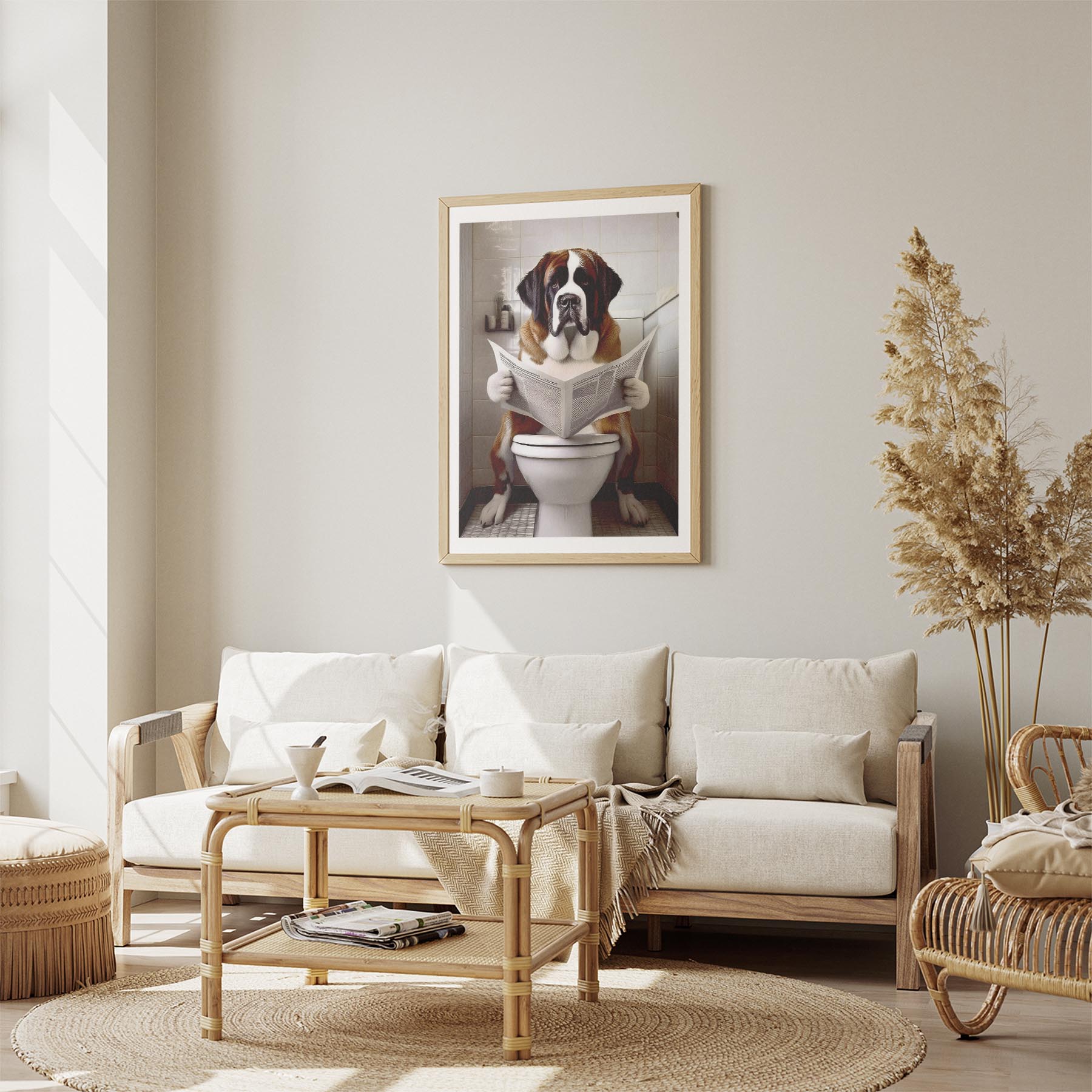 Saint Bernard Toilet Humour Dog Series image 2