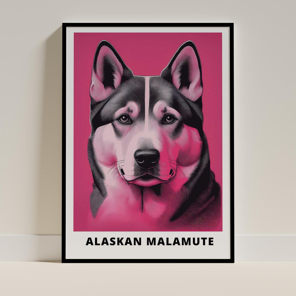 Alaskan Malamute Pink and Black Dog Series 2 image 0