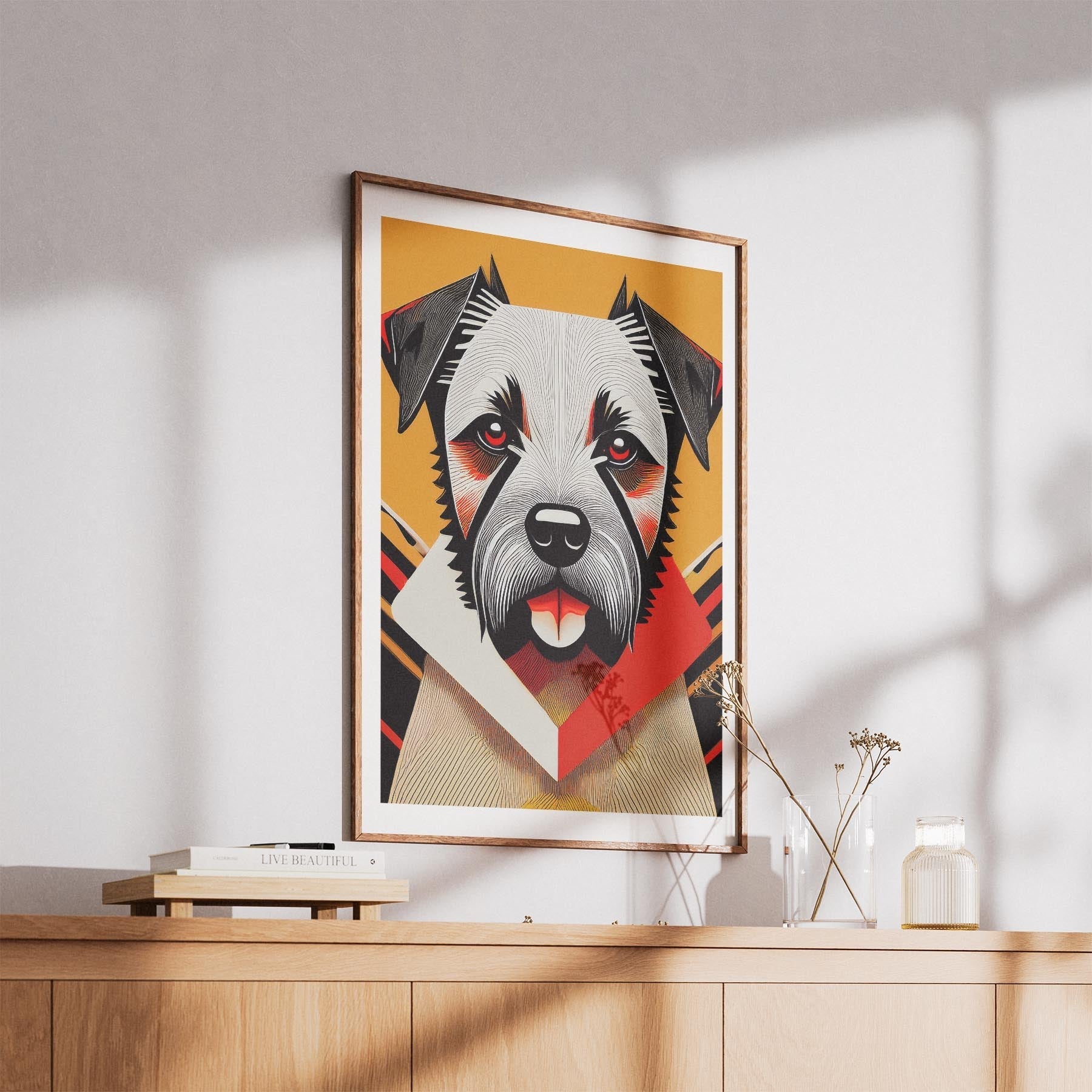 Border Terrier Geometric Orange Series image 5