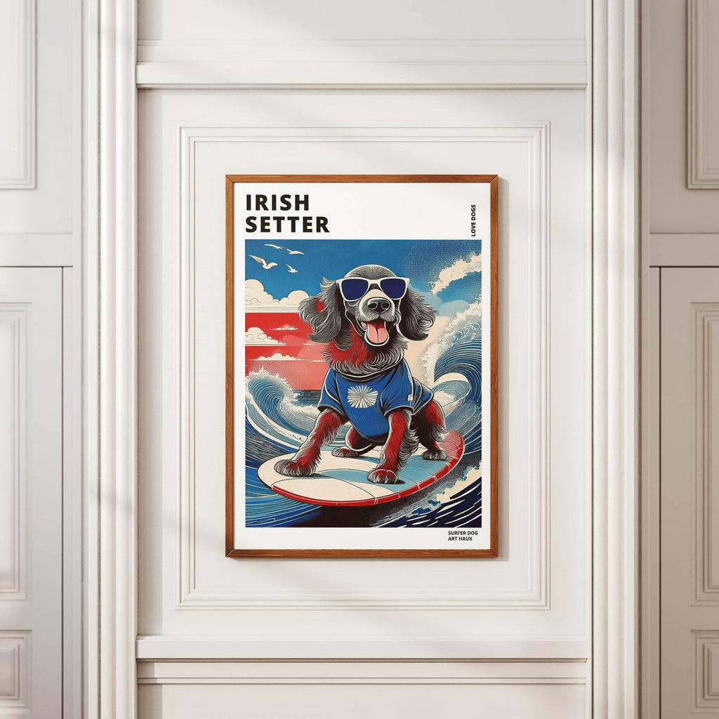 Irish Seter Hokosai Surfer Dogs 1 image 2