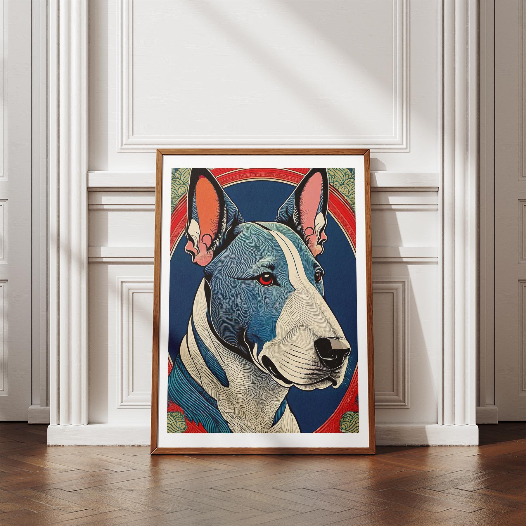 Bull Terrier Hokusai Japanese Inspired Dog Series 3 image 4