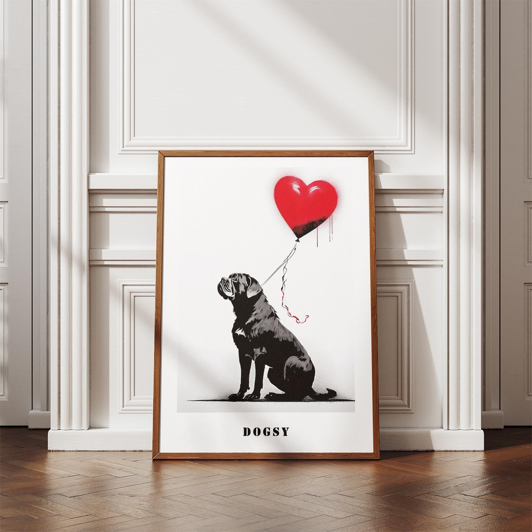 Mastiff DOGSY Series inspired by the Art of Banksy with text Dogsy image 4