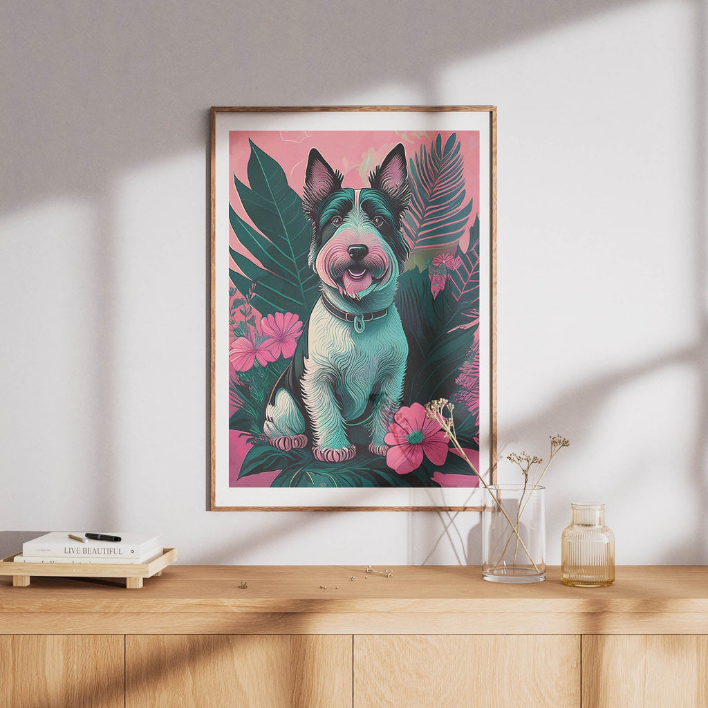 Fox Terrier Wire Flowery Dog image 8