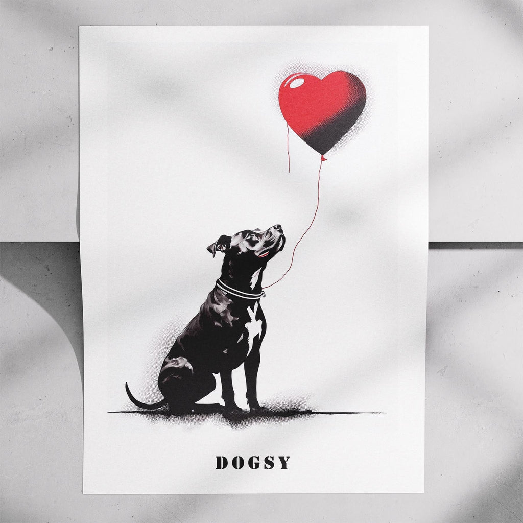 American Pitbull Terrier DOGSY Series inspired by the Art of Banksy with text Do image 7