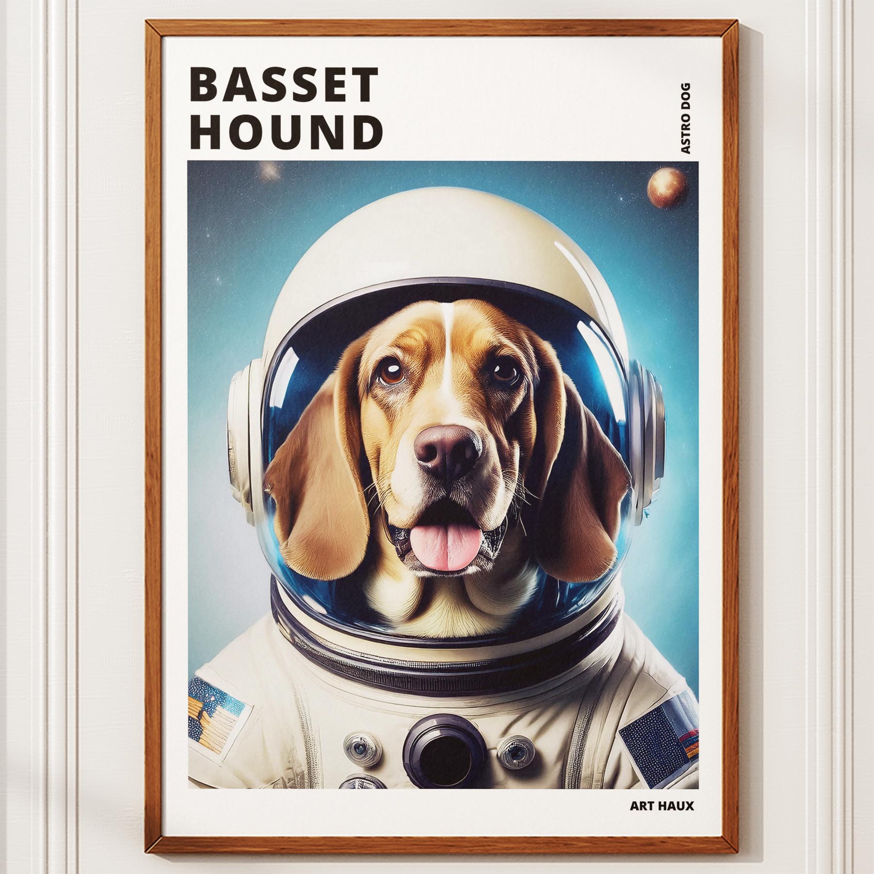 Basset Hound Astronaut Dog Series with Text Astro Dog image 10