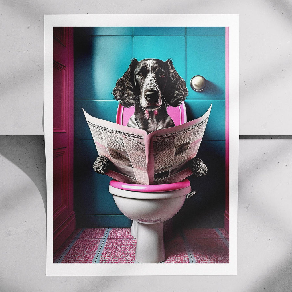 English Setter Toilet Dogs PInk and Turquise image 7