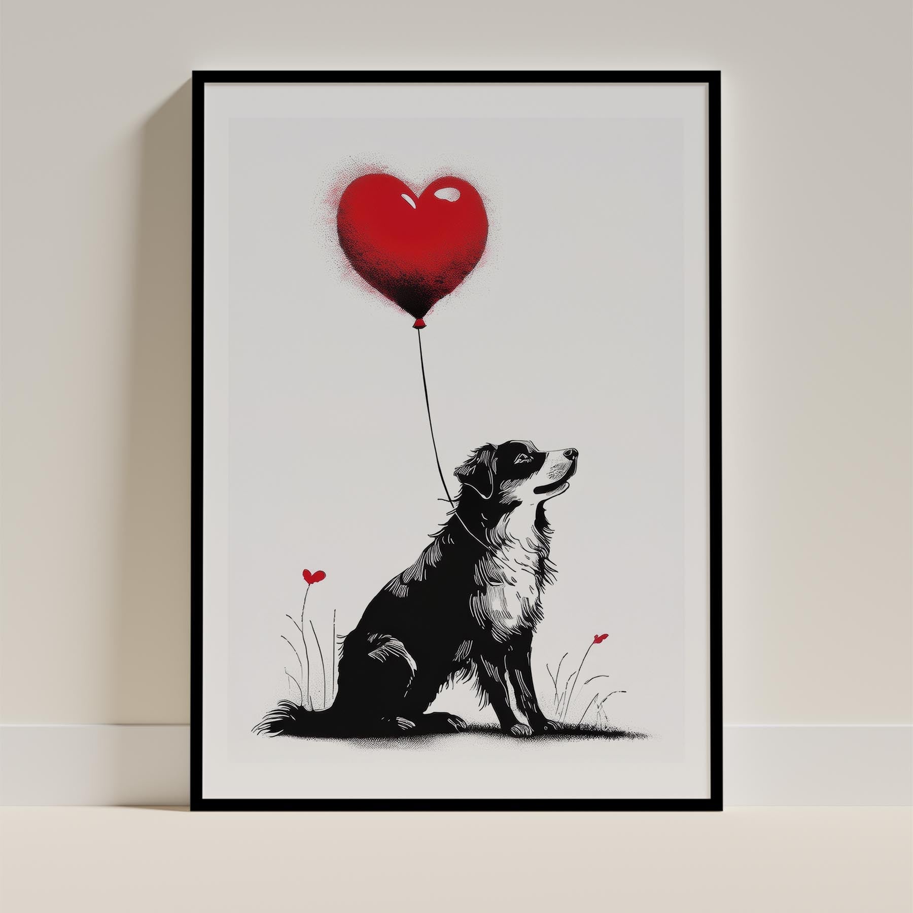 Australian Shepherd DOGSY Series inspired by the Art of Banksy image 0