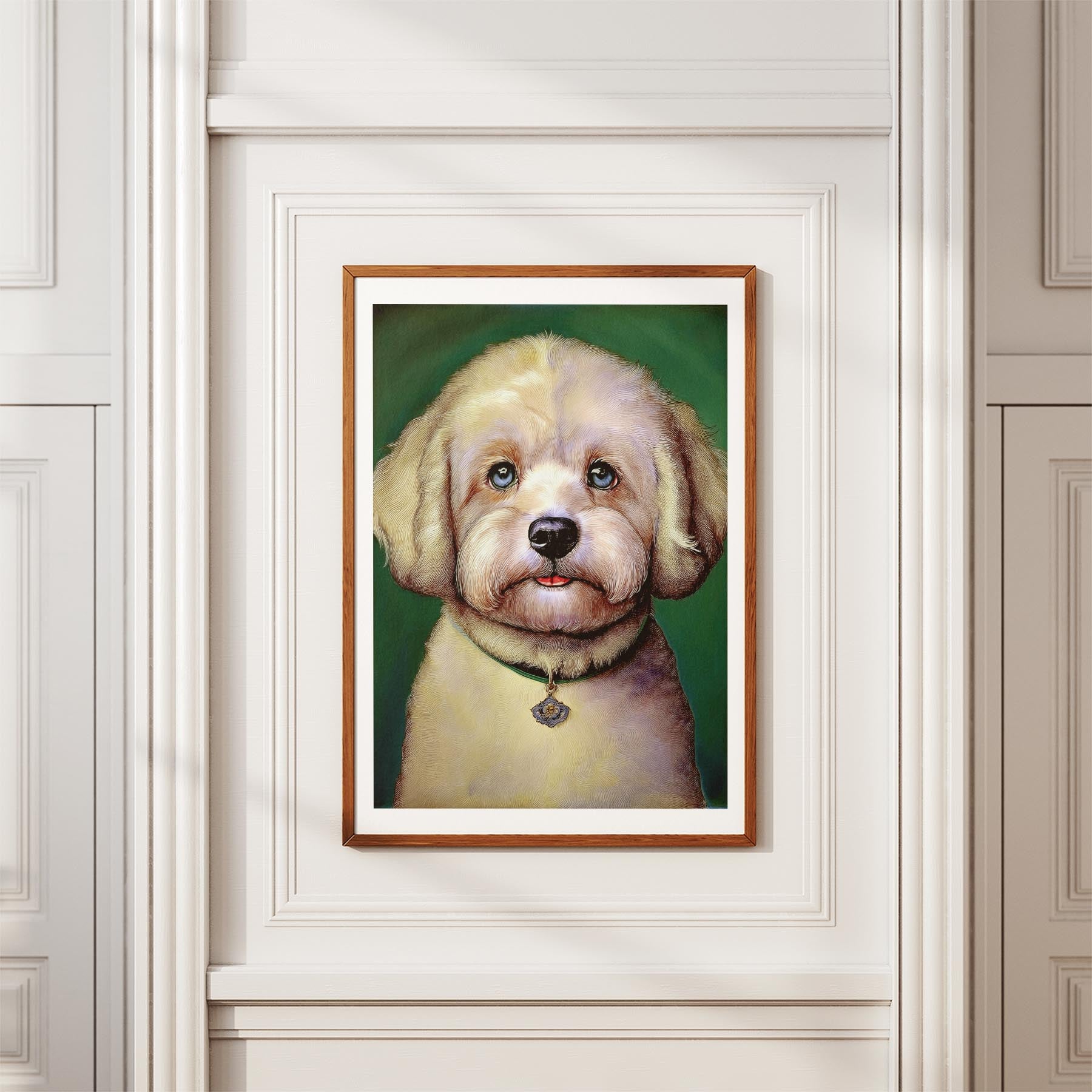 Bichon Frise Green Painted Series image 3