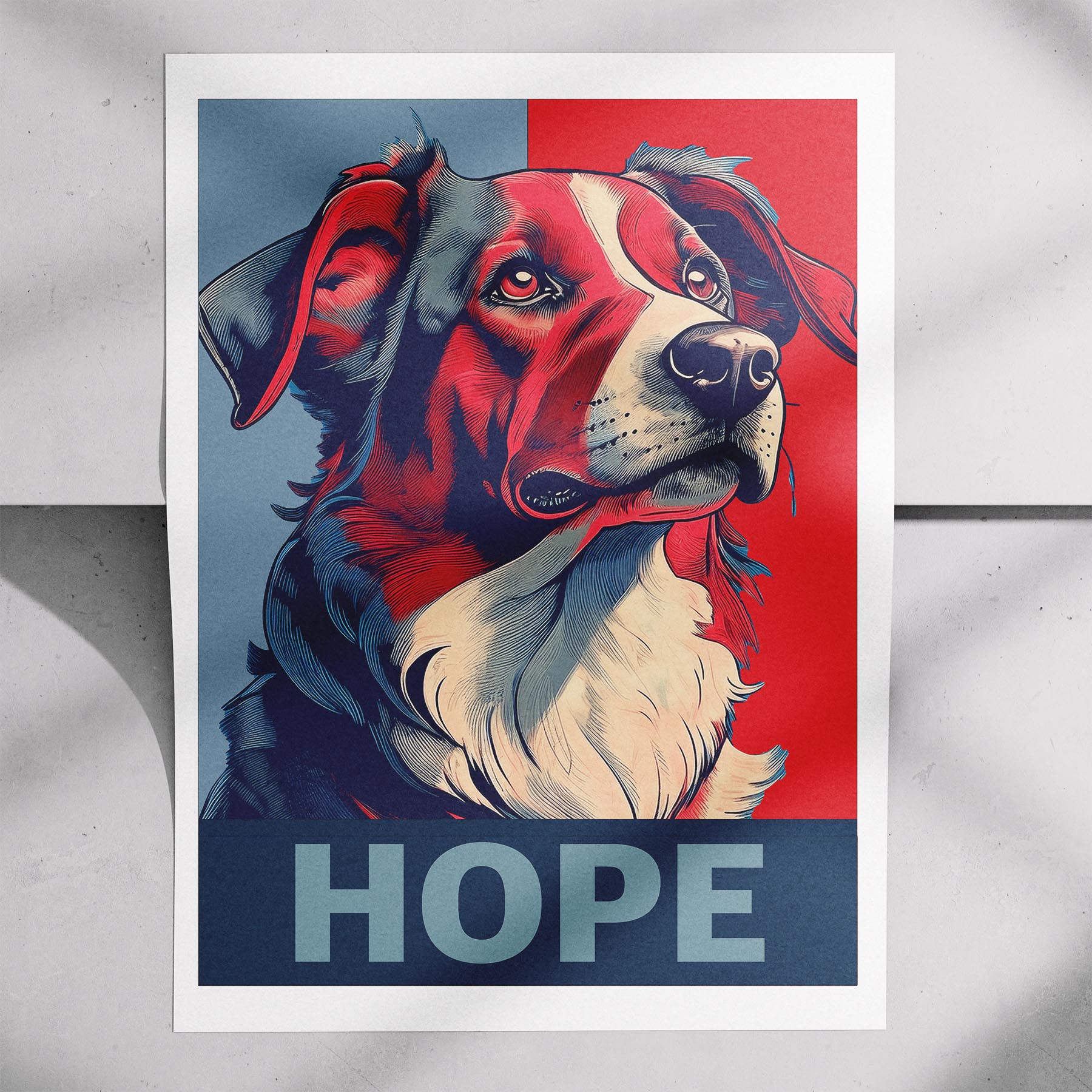 Border Collie HOPE Series Inspired by the Obama Poster image 7