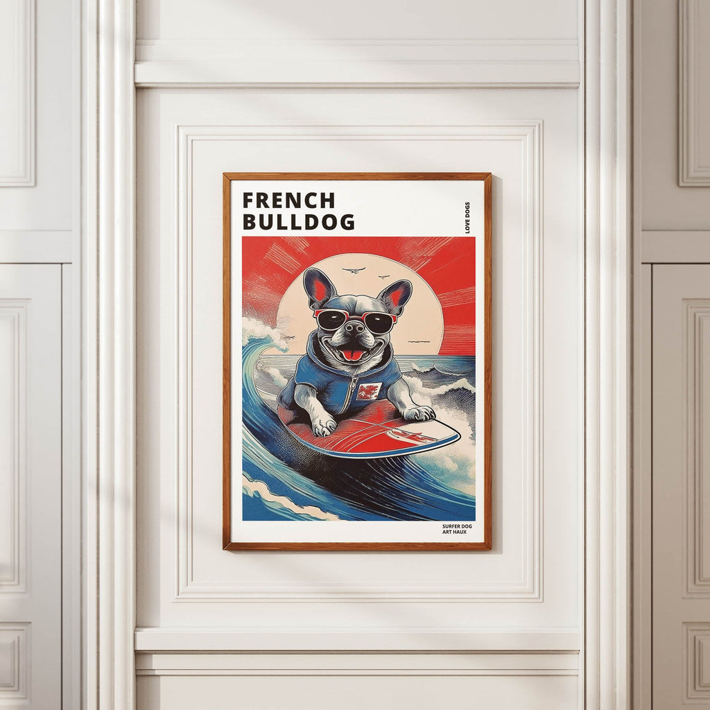 French Bulldog Hokosai Surfer Dogs 2 image 2